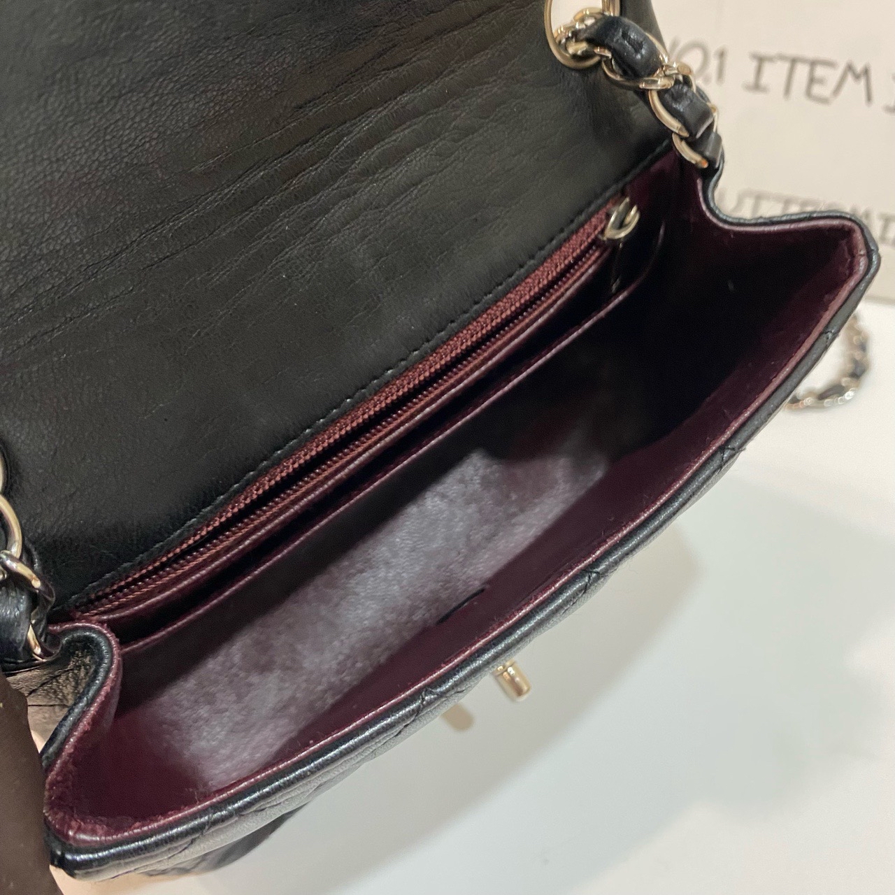 【預訂貨品】Chanel 黑銀羊皮方胖子