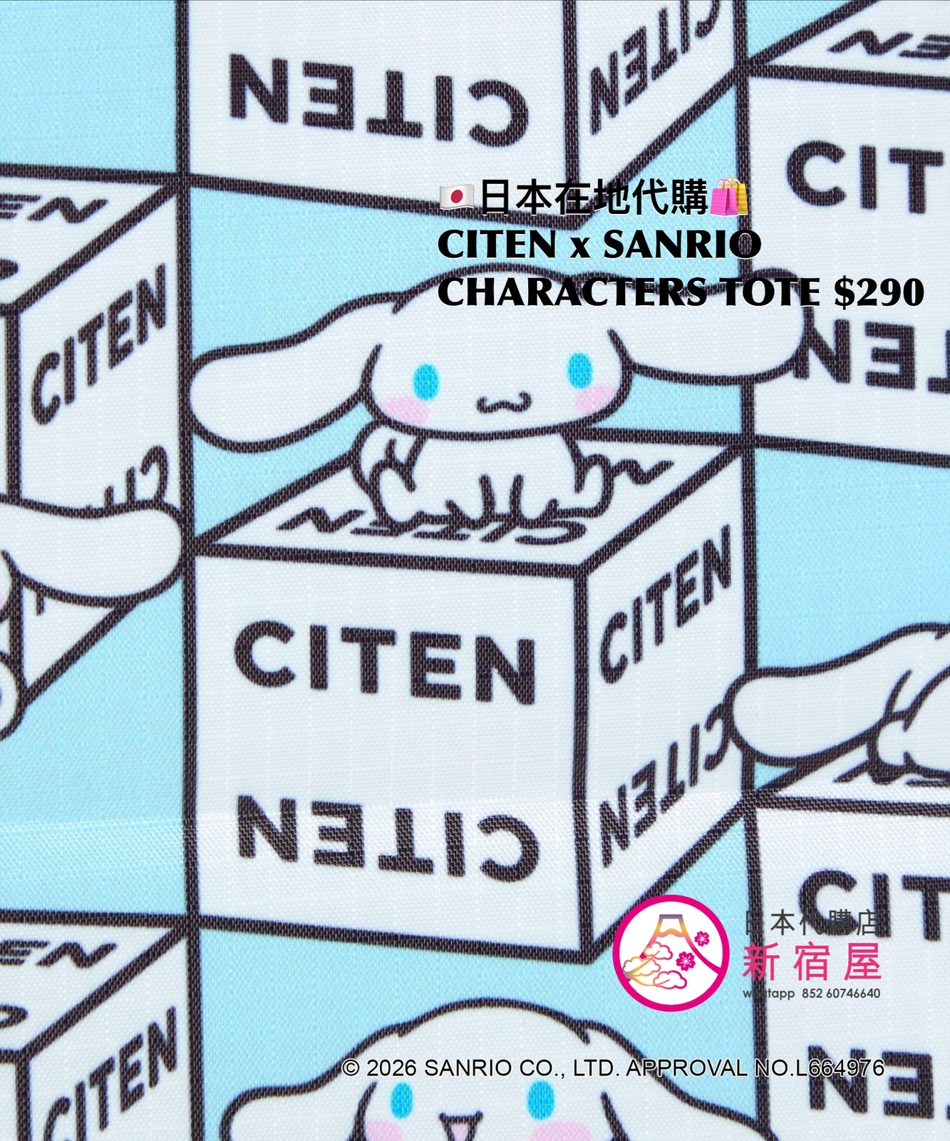 CITEN x SANRIO CHARACTERS TOTE
