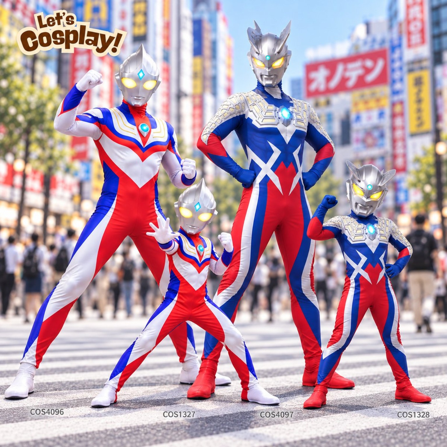 超人迪加成人發光立體頭盔連身服裝Ultraman Tiga萬聖節衫,香港現貨Lets Cosplay COS4096