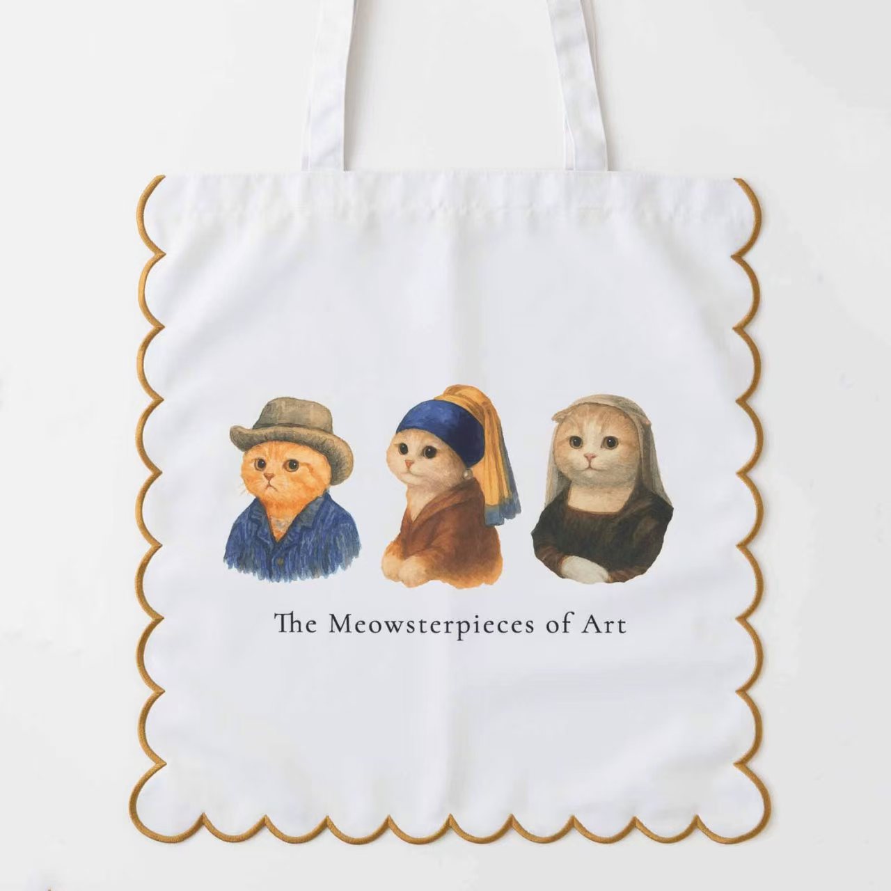【日本直送】Jubilee 可愛刺繡波浪邊 Tote Bag！貓奴狗奴必備大容量手提袋 