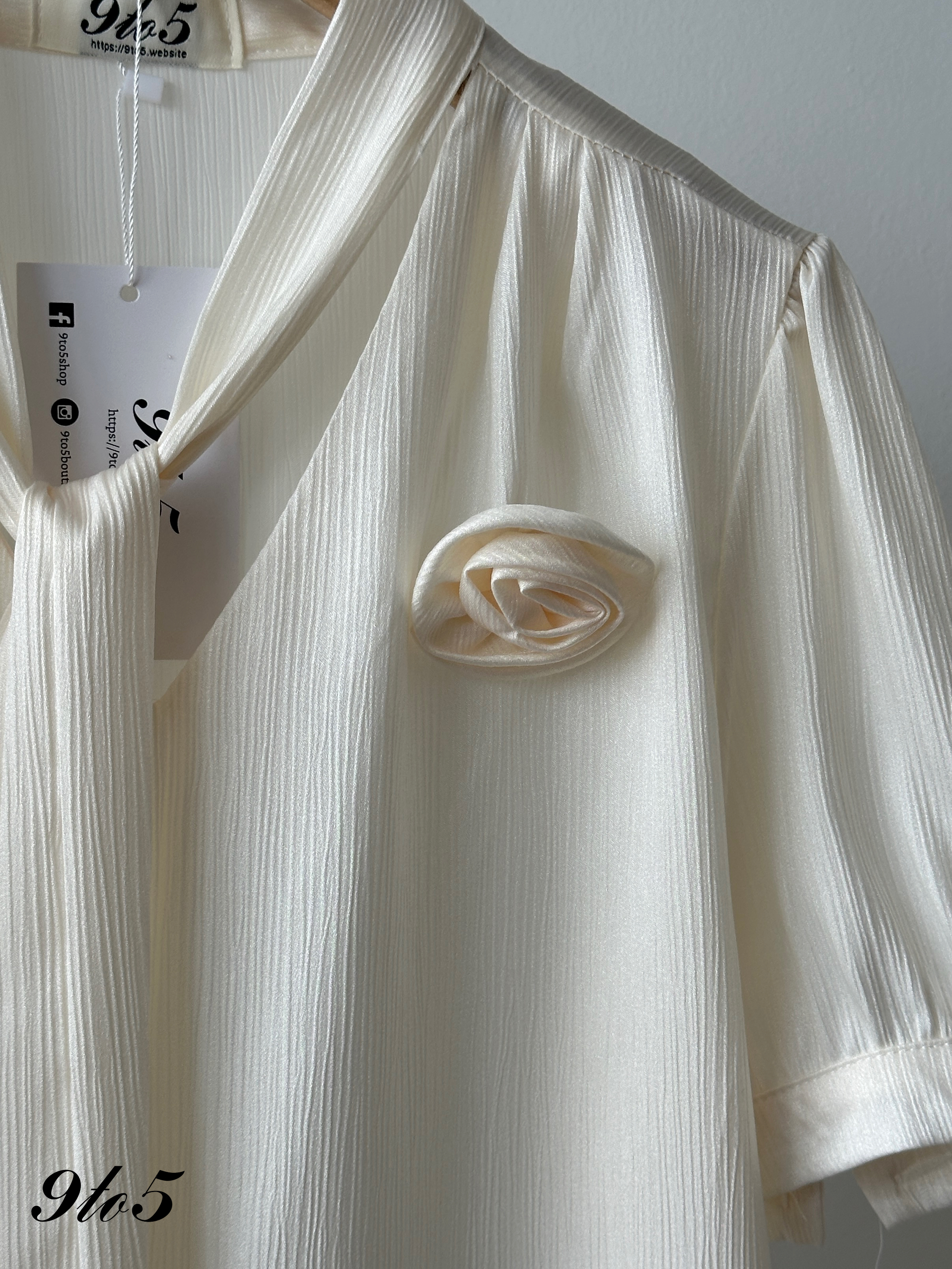 T4351 Bow-tie Satin Top - 4 Colors 