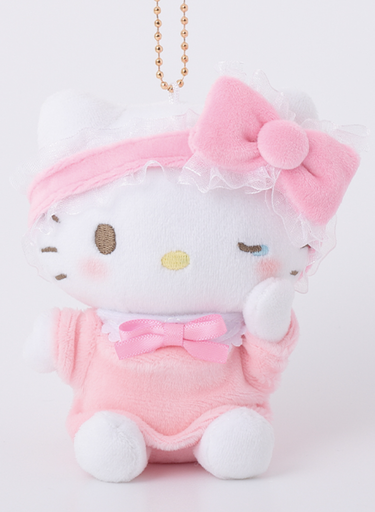 Hello Kitty睡衣派對系列 軟軟毛公仔 球鏈掛件