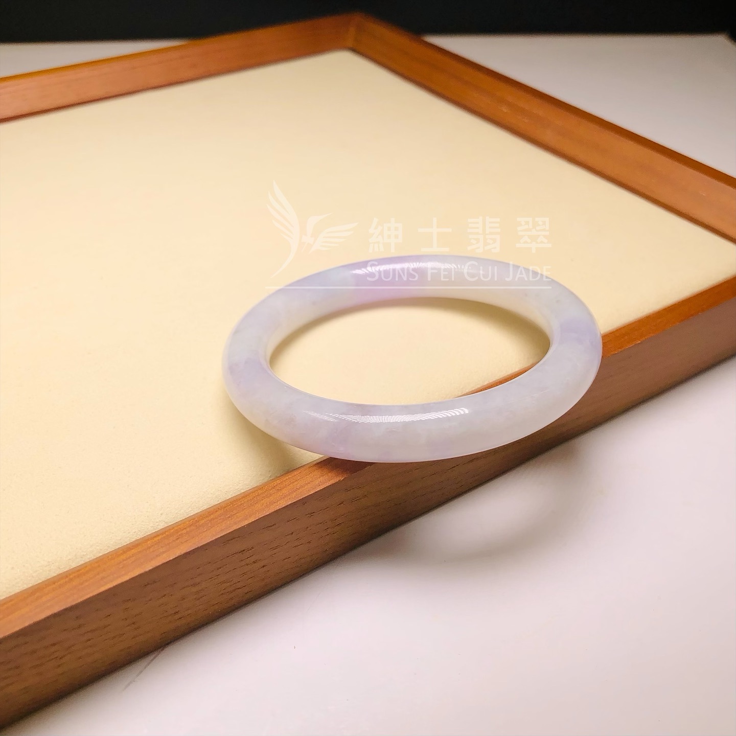 冰藍紫圓鐲56.5mm