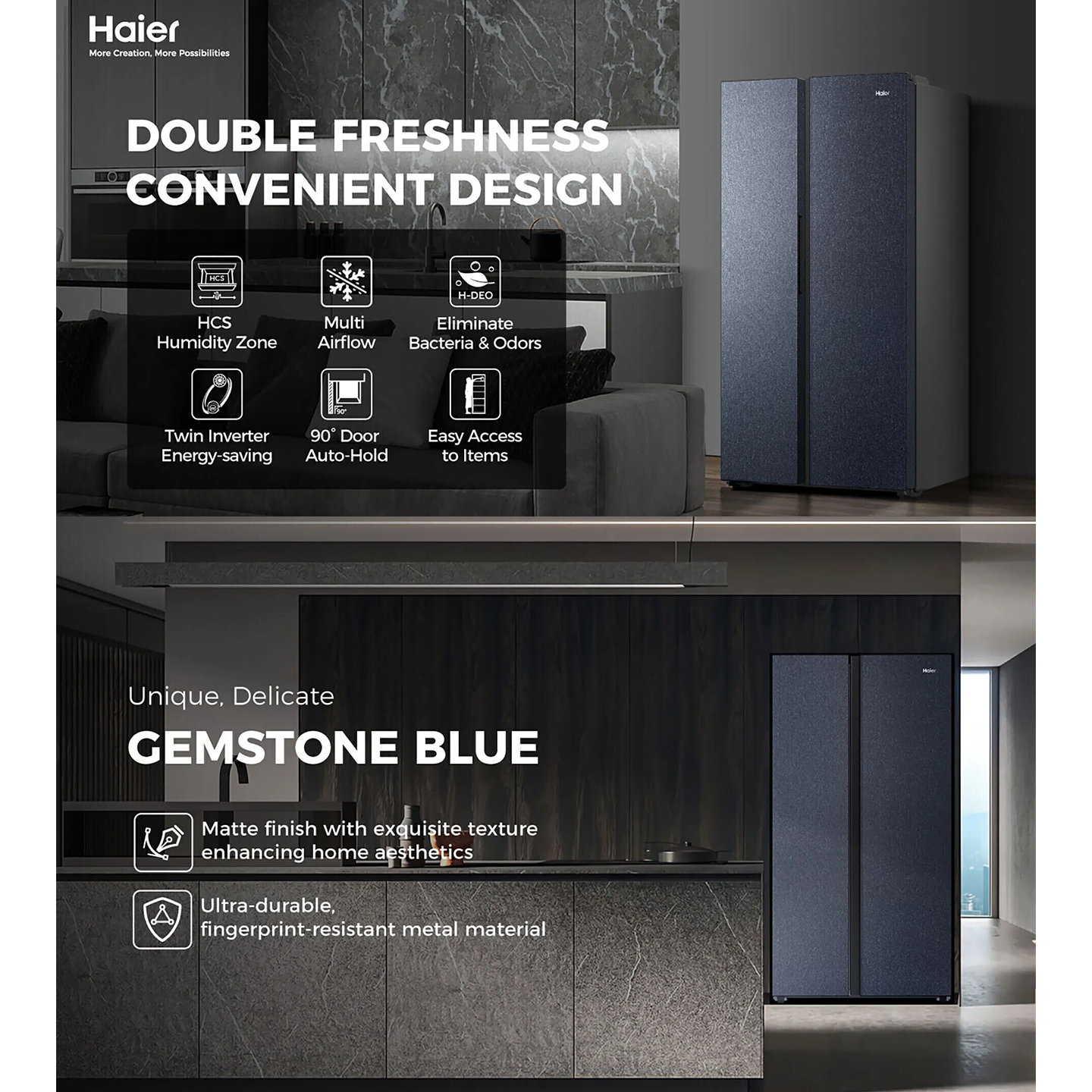 Haier 630L Side by Side Inverter Refrigerator (HRF-IS630XM)