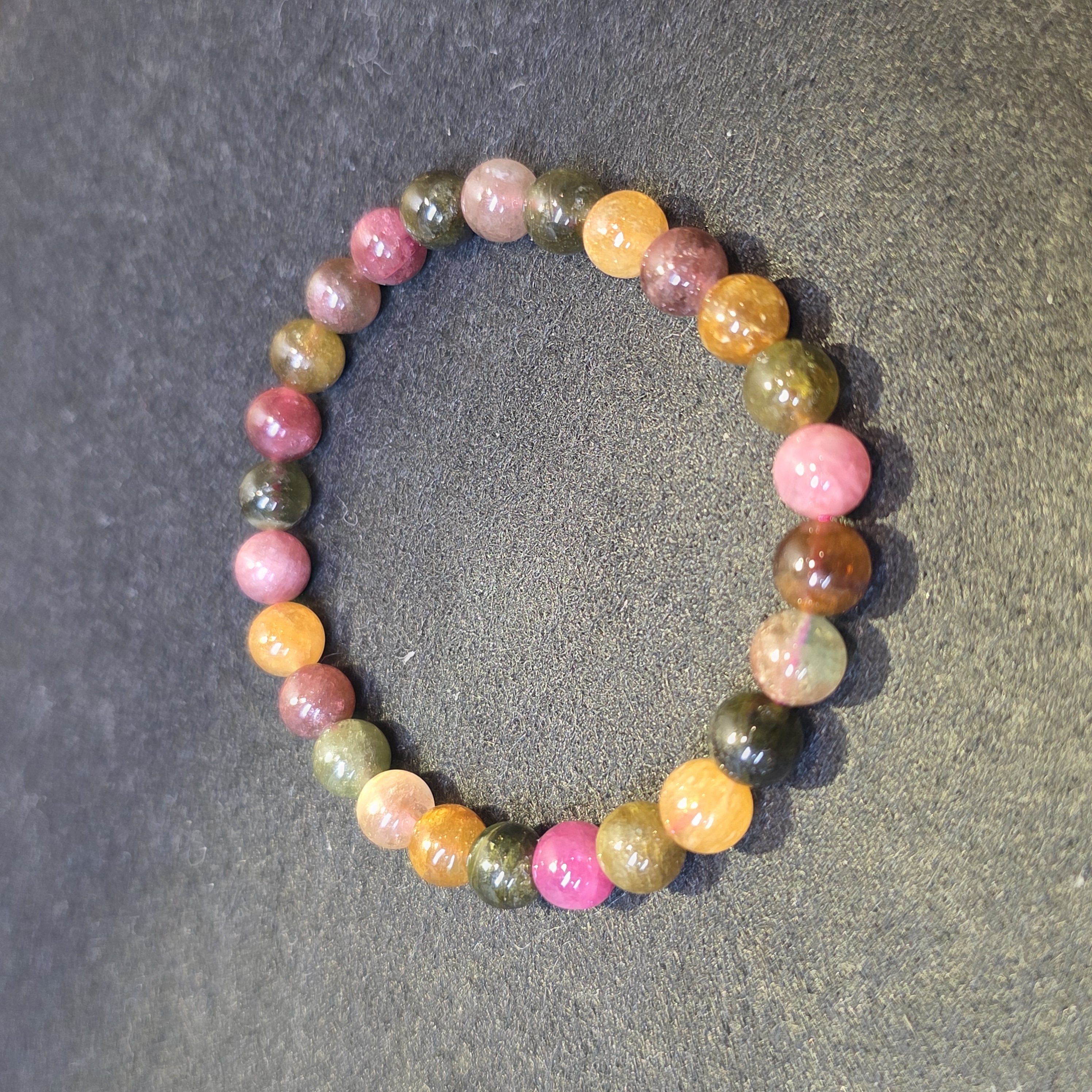 老礦彩碧璽手串(Tourmaline)