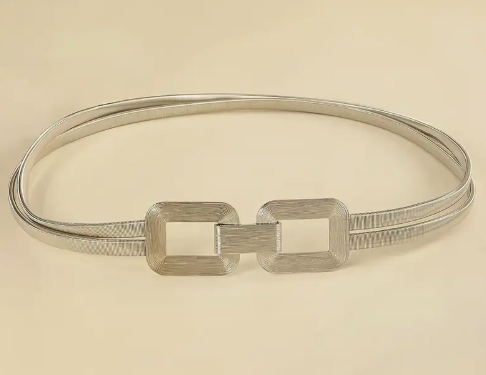 Double Strand Elastic Metal Waist Belt