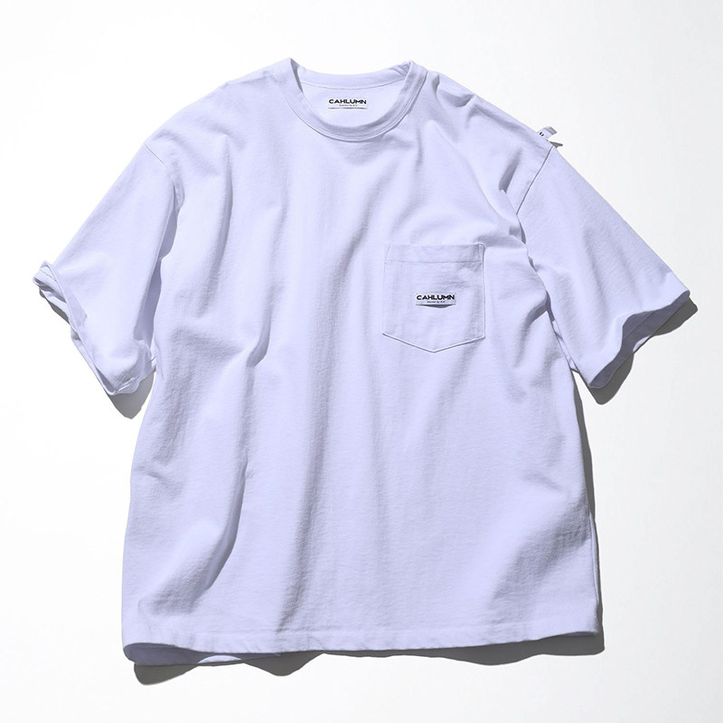 【CAHLUMN】CAHLUMN by A.H Heavy Weight Jersey S/S Pocket Tee - WHITE (舊版）