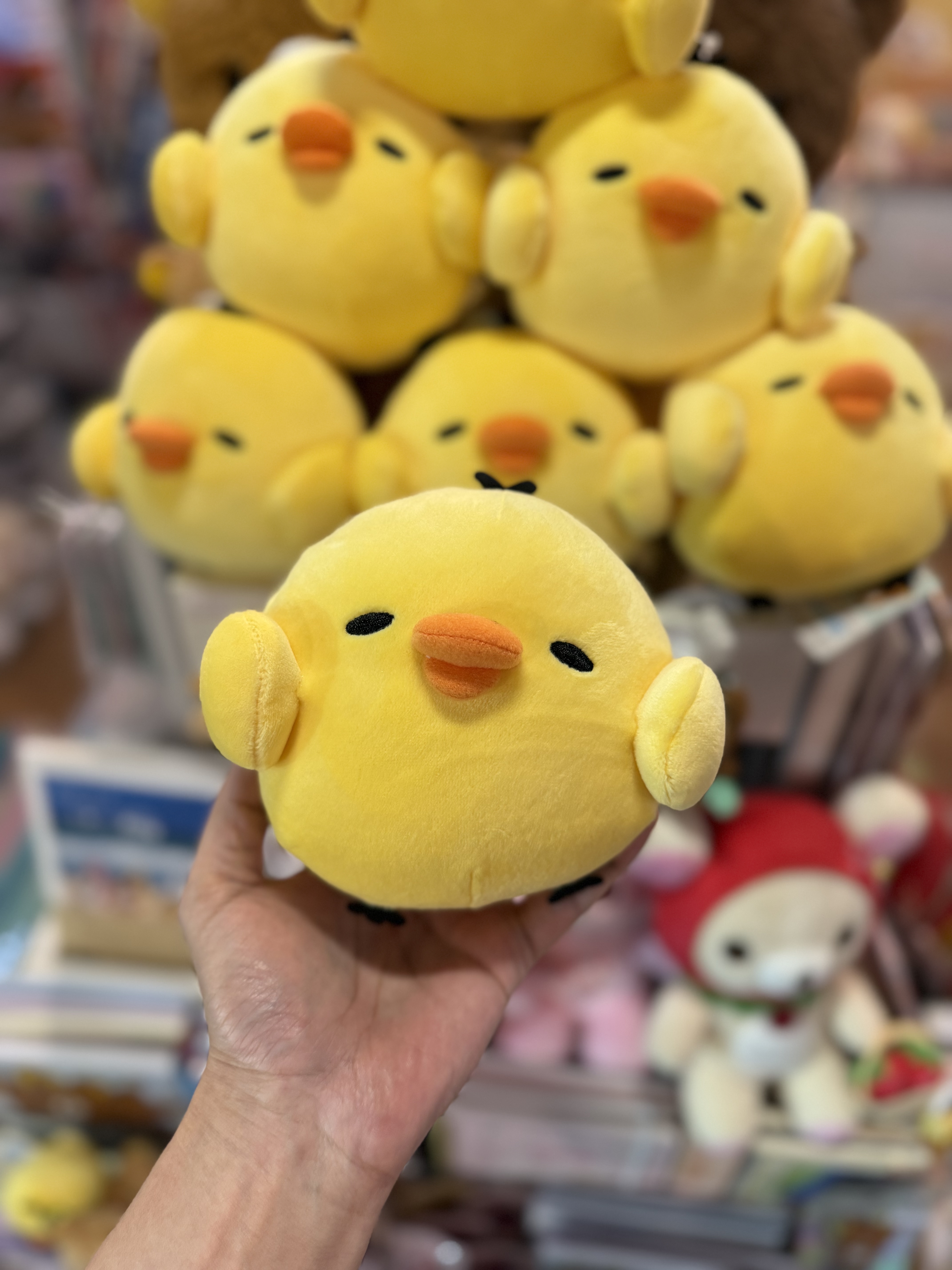 《現貨》全新小雞側頭眯眼公仔