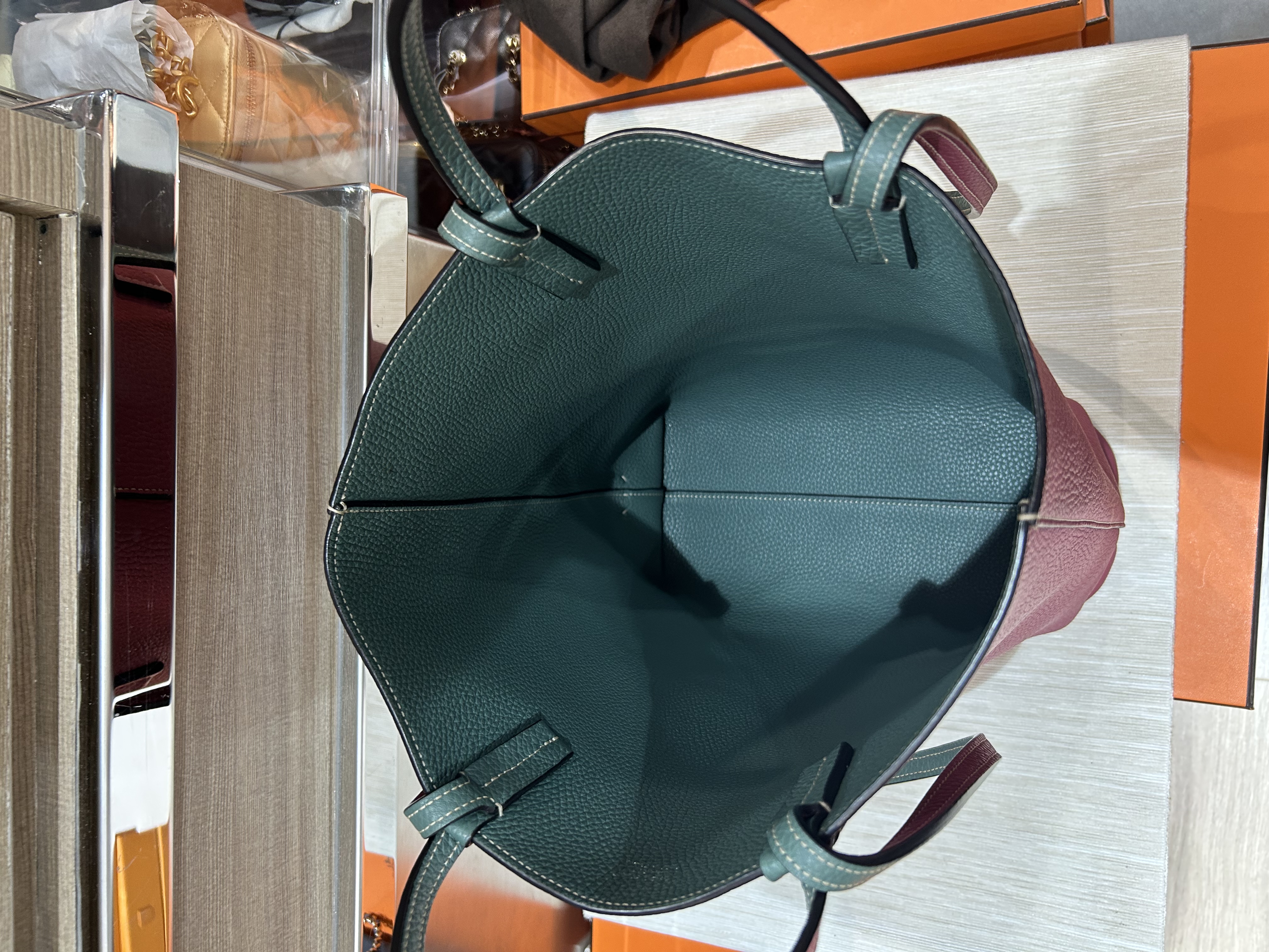 Moynat tote bag reversible calfskin  ,100%Authentic,98%new✅Dust bag