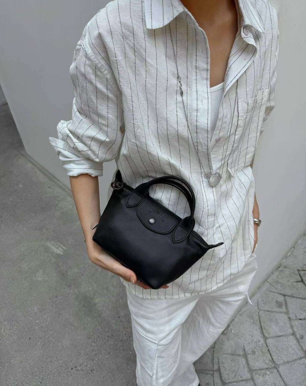 Longchamp Le Pliage Xtra XS 黑色牛皮✨ 可斜揹/手挽