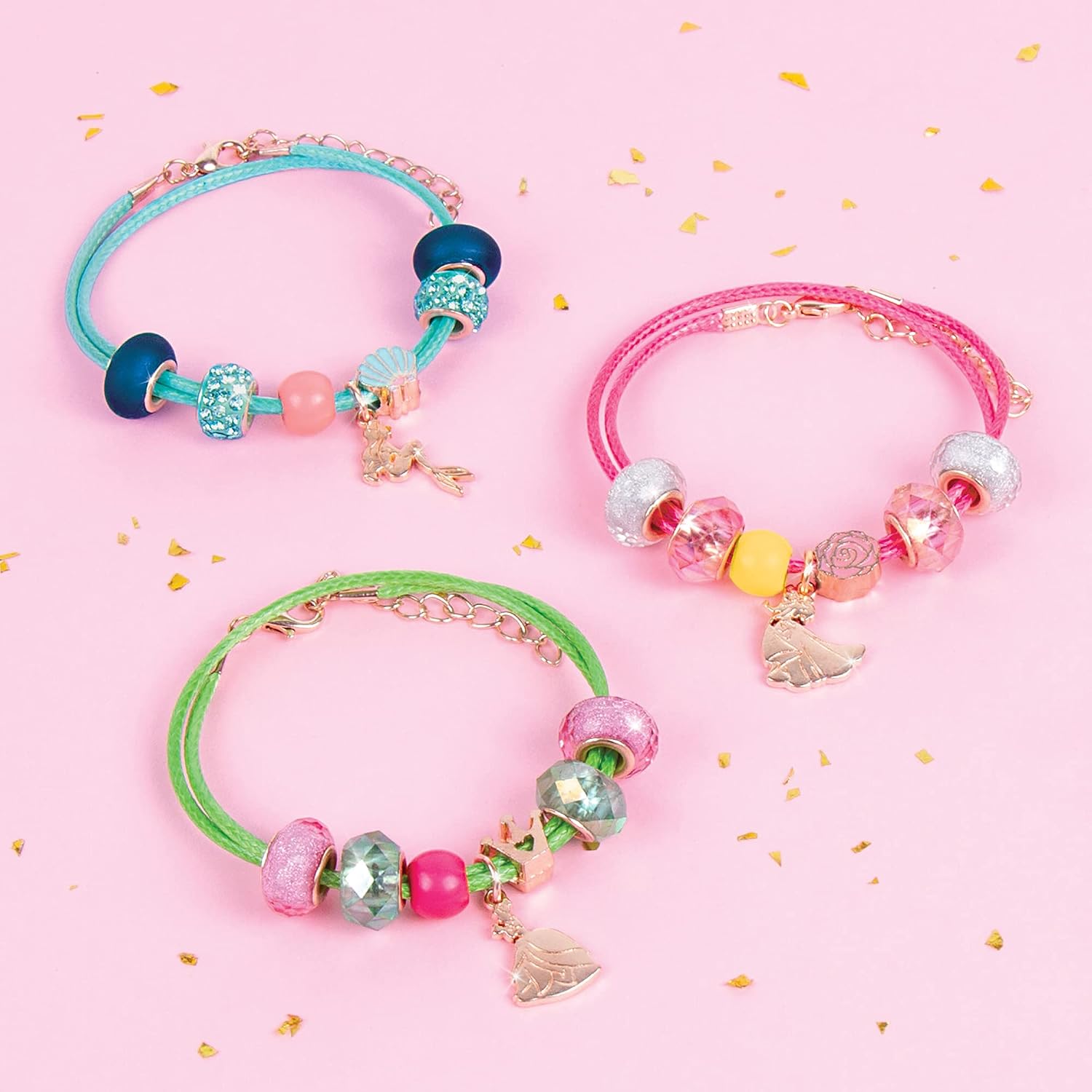 Make It Real Disney Princess Ultimate Princess Jewels and Gems 公主DIY手鏈套裝｜26件套｜可製作3條手鏈｜8歲以上