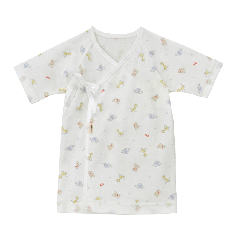 🇯🇵預訂 日本直送🇯🇵日本製Hot Biscuits 春夏款黃色動物新生兒純棉打底八件套