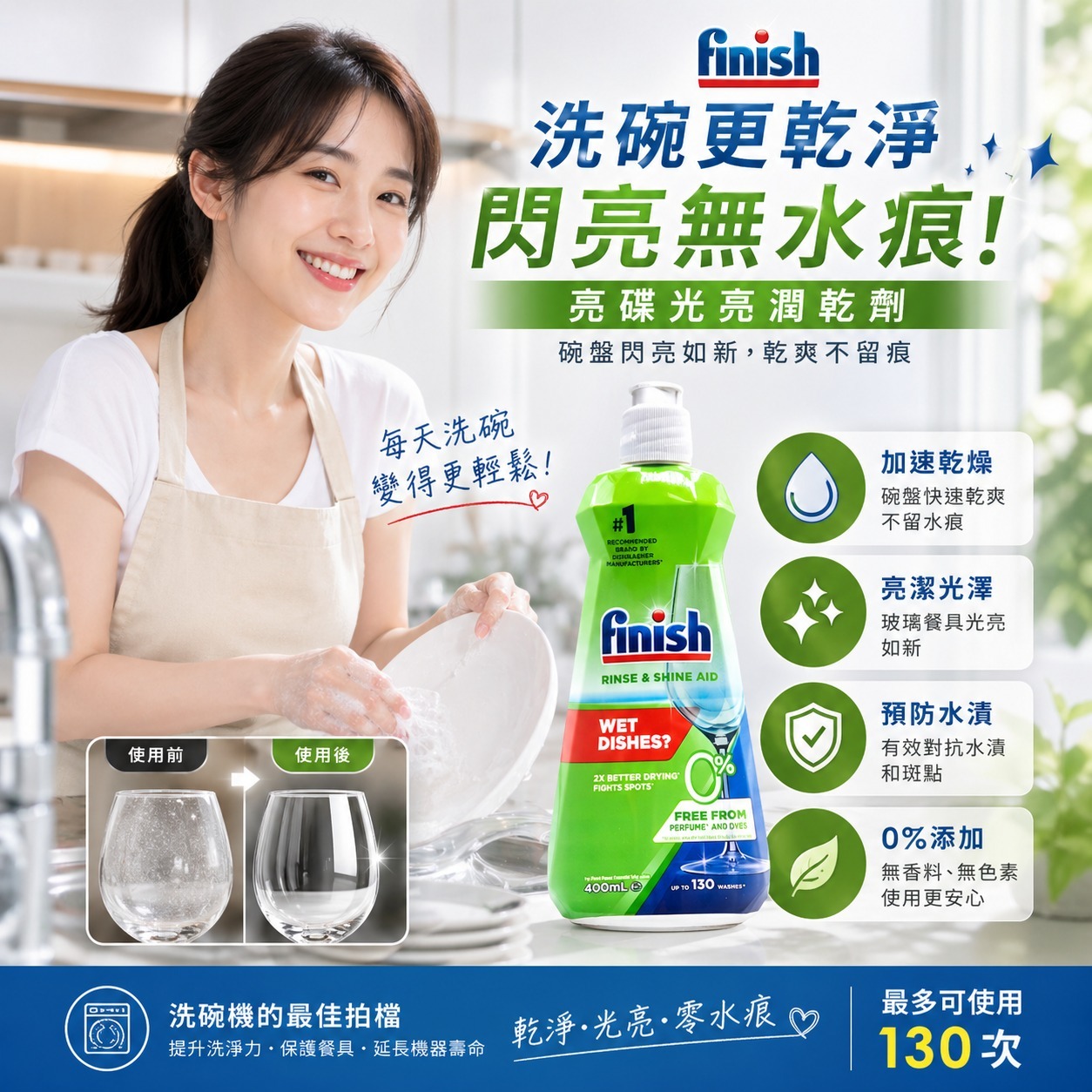 Finish 亮碟光亮潤乾劑 400ml-預計7月中到貨