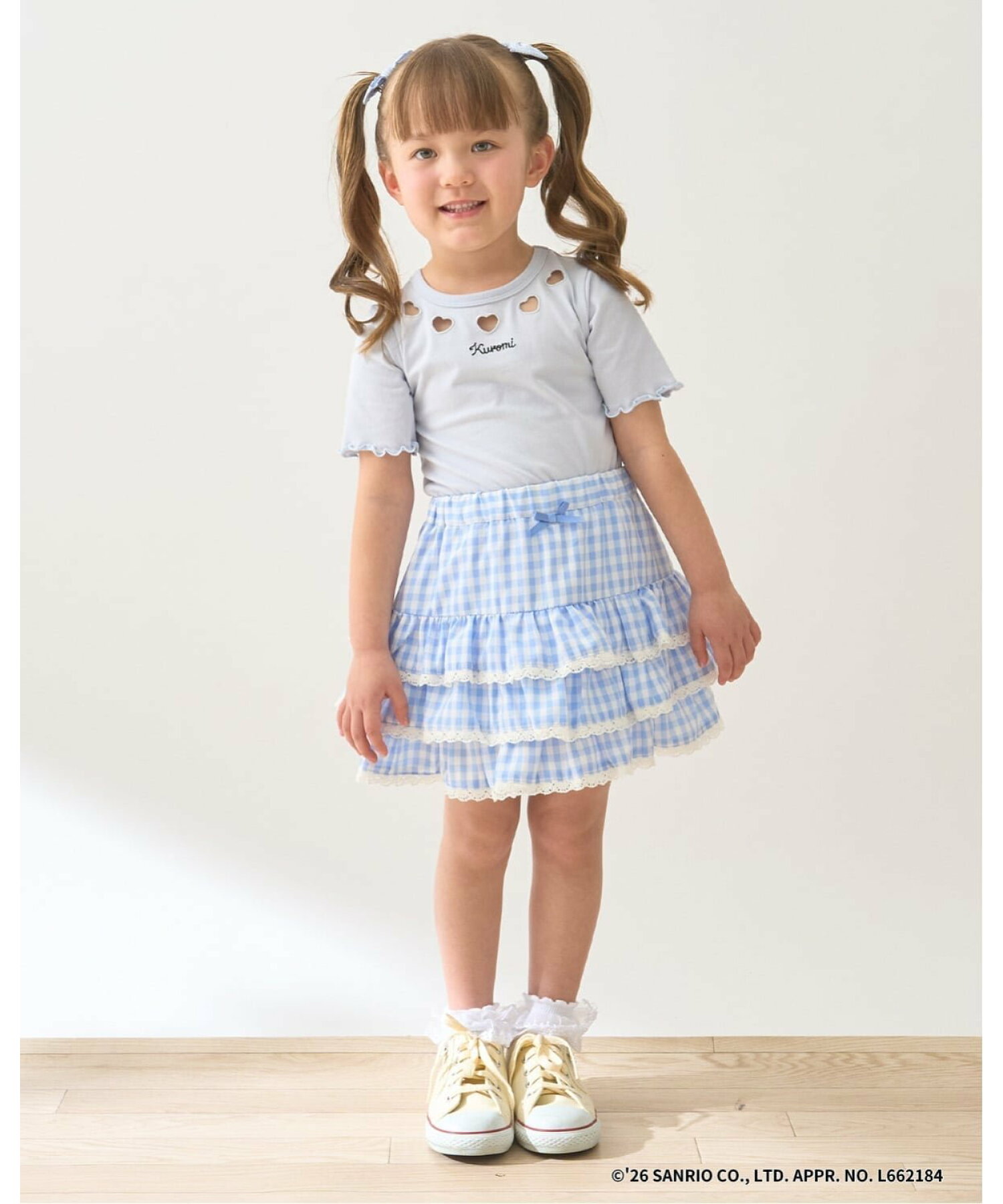 🆕【⭐訂購⭐】🇯🇵 日本直送 🌀🇯🇵 日本直送🇯🇵 #Kuromi 縷空心形領 褶邊袖 短袖Tee［4款選］🌀 [ELCA-0114][260327]