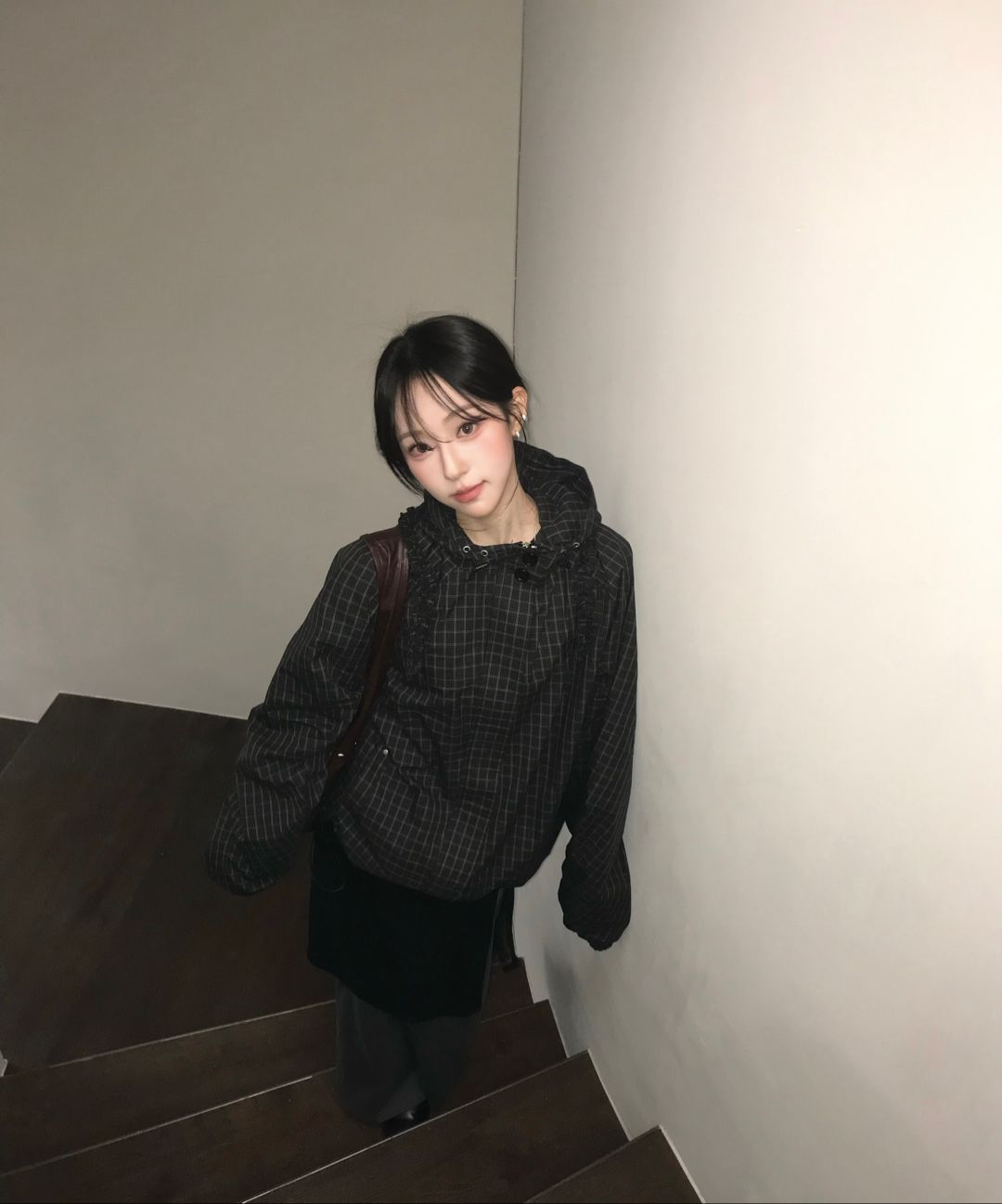 🇰🇷訂購｜ILLIGO 26｜Oblique Frill Hooded Jacket  CHECK 2色 