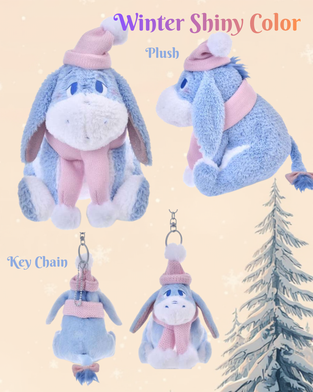 [現貨] [JDS] WINTER SHINY COLOR | Eeyore ｜ Plush ｜ Key Chain {TF2511071}