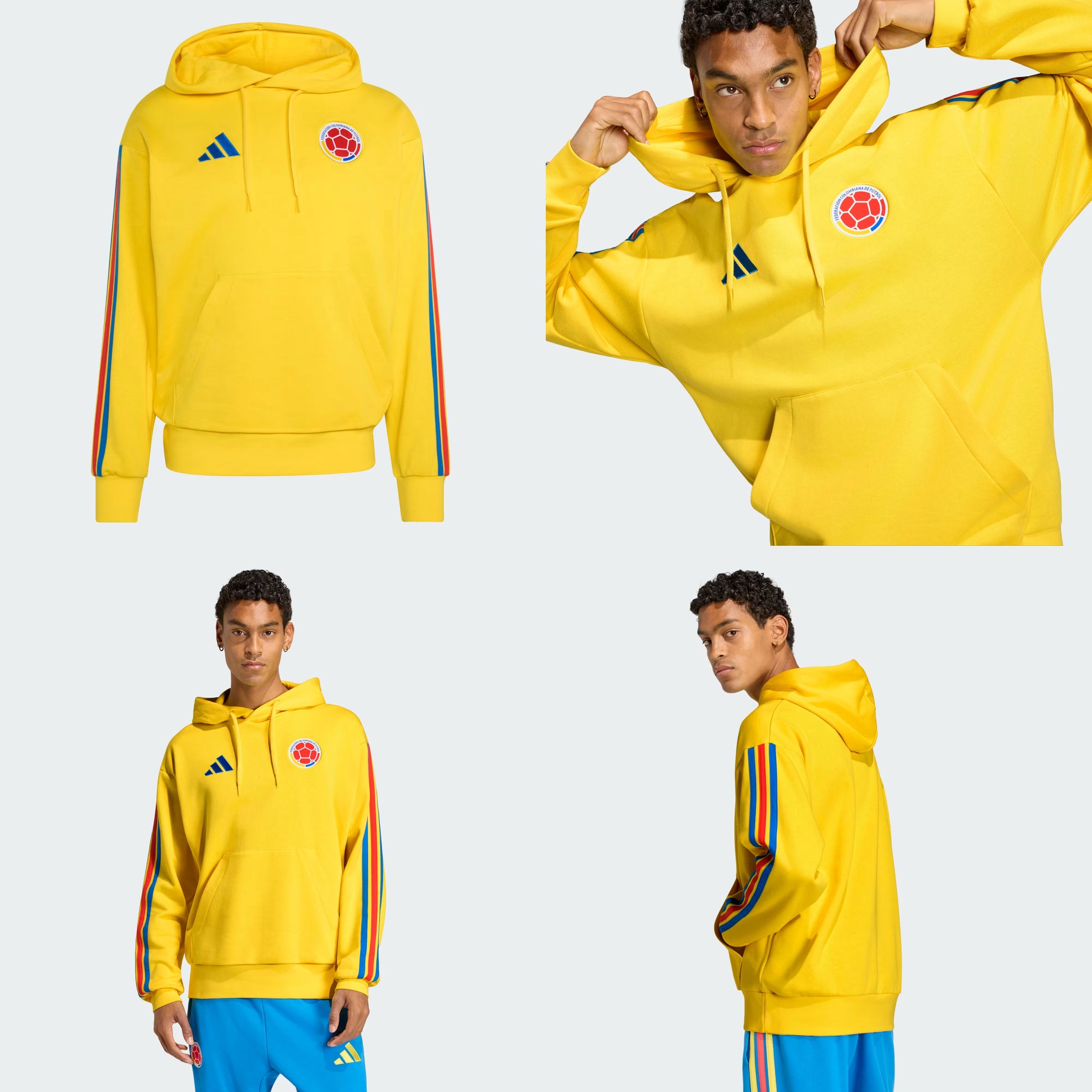 💛 Adidas Colombia 哥倫比亞DNA 刷毛連帽衛衣 JZ9061