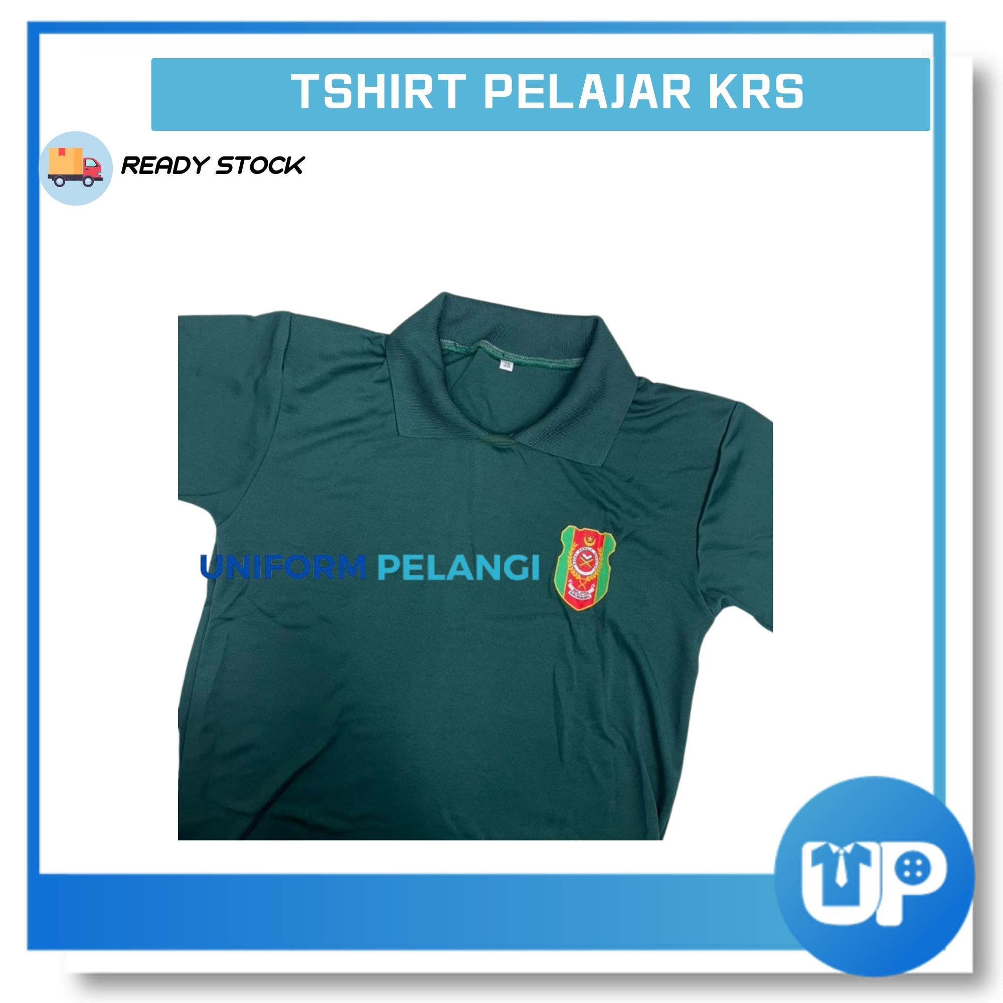 KRS Tshirt New Design Lengan Pendek Microfiber Short Sleeves Kadet Remaja Sekolah Kokurikulum