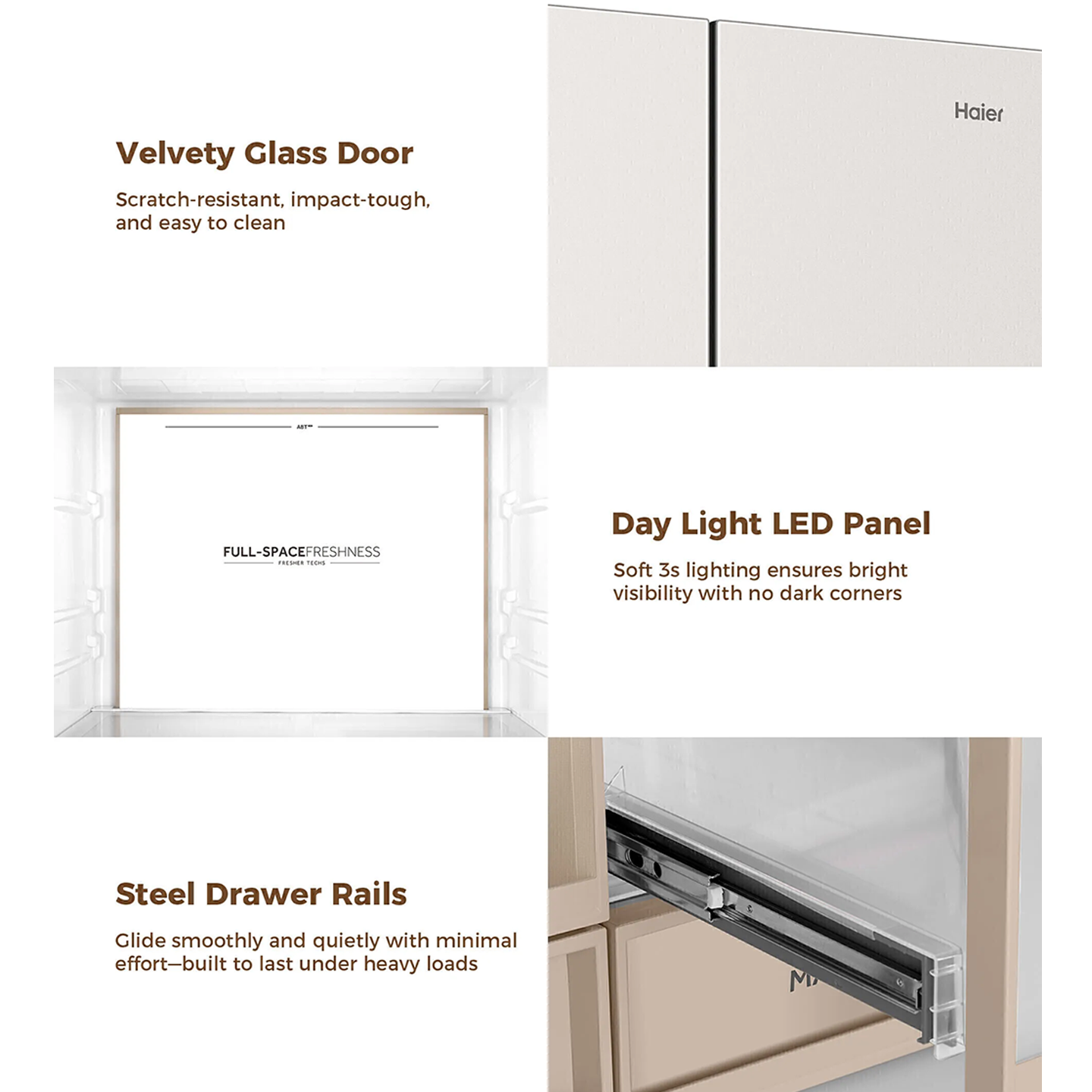 Haier 608L Multi-Door Inverter Glass Fridge (HRF-IM608FG)