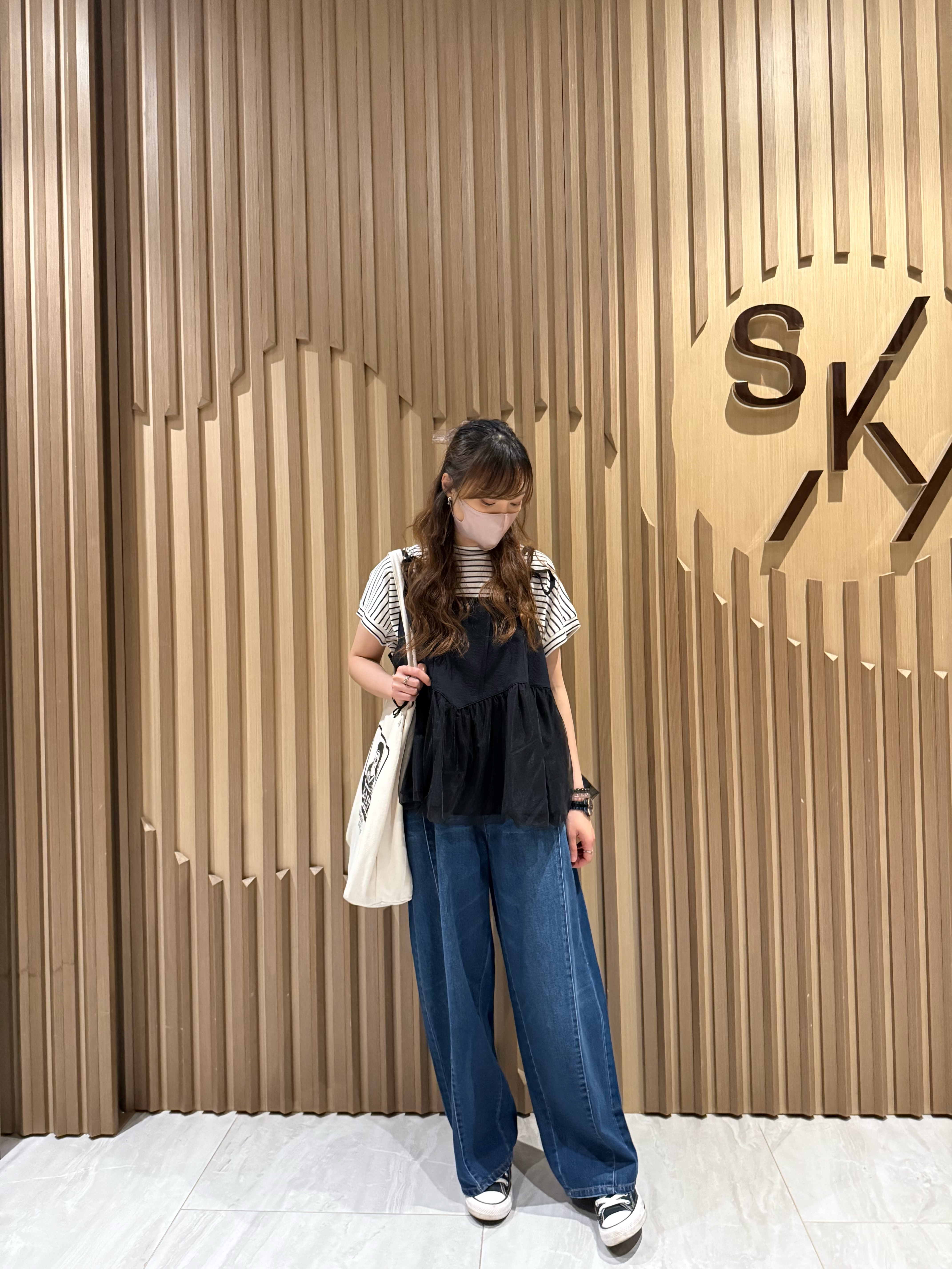 洗水軟布明線牛仔褲