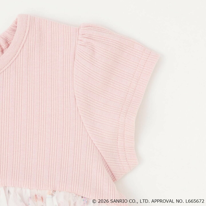 🇯🇵預訂 日本直送🇯🇵 Petit Main x Sanrio系列兩色人物刺繡薄紗印花短袖上衣