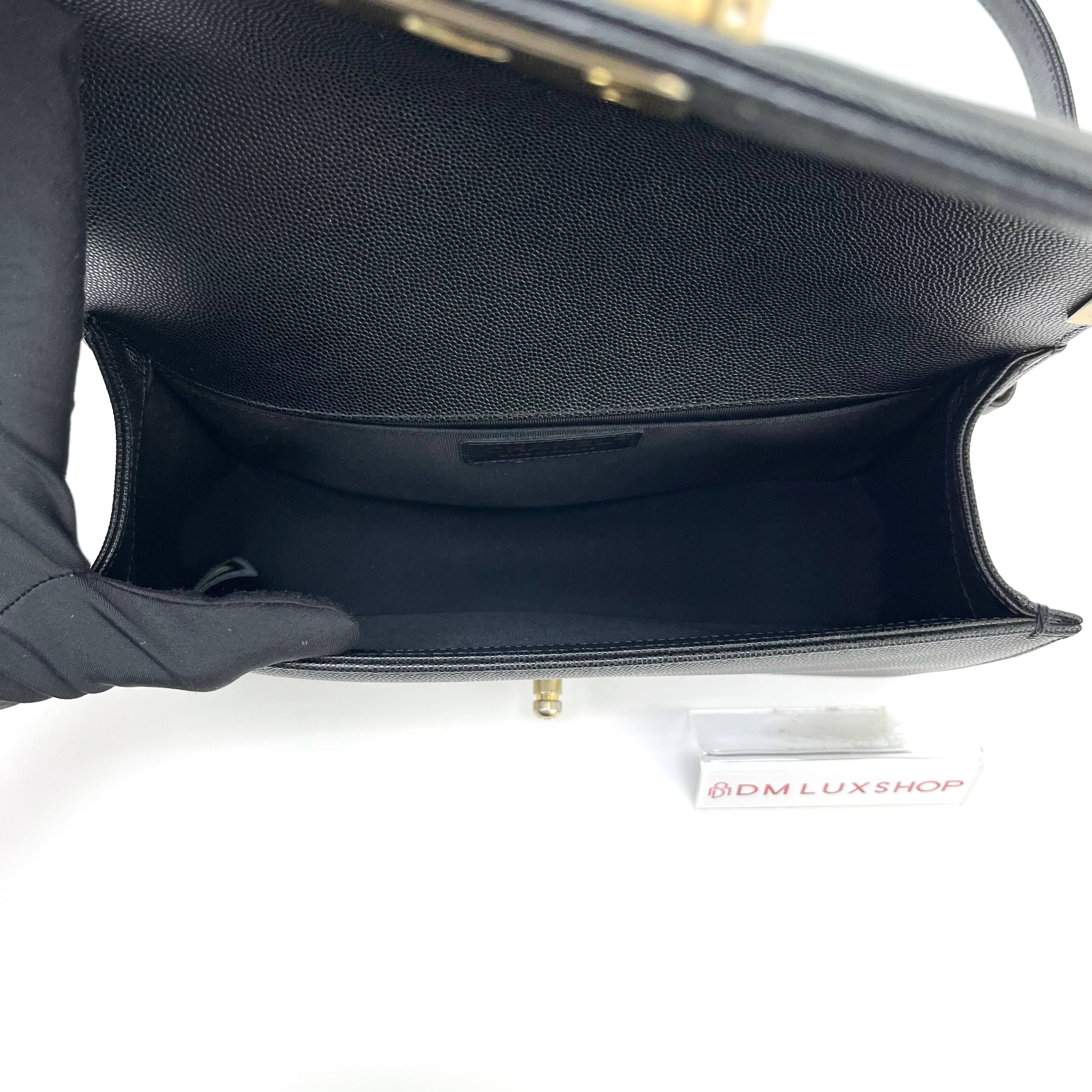Chanel Boy Medium Black Caviar GHW (Serial 29, Year 2019)