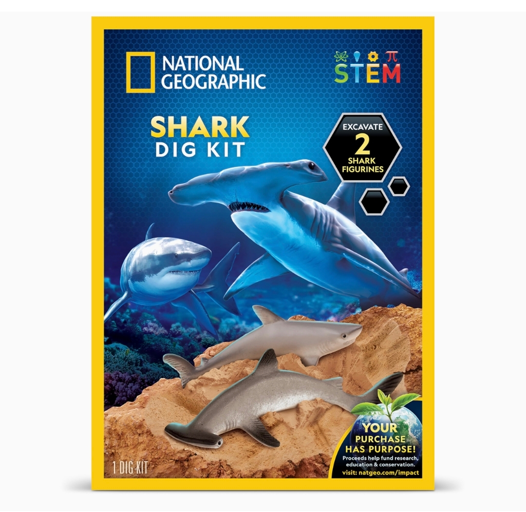 National Geographic鯊魚挖掘玩具 STEM科學考古體驗 Shark Dig Kit 兒童益智探索套裝