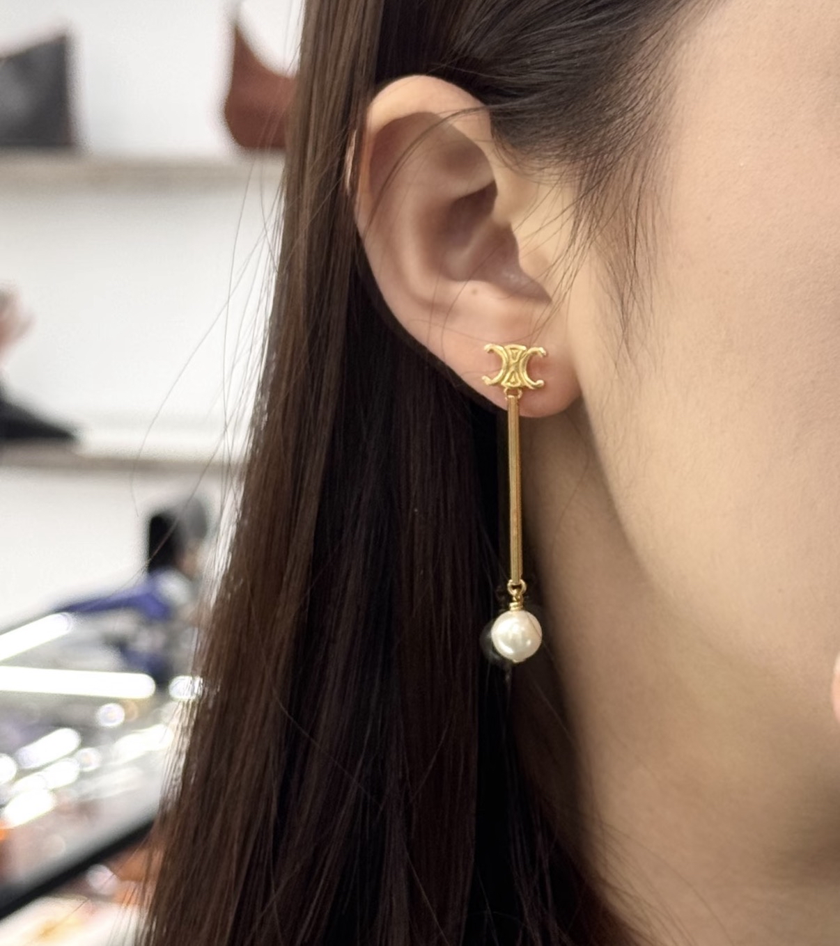 限時優惠😍新款🆕訂貨📮Celine 吊款珍珠耳環