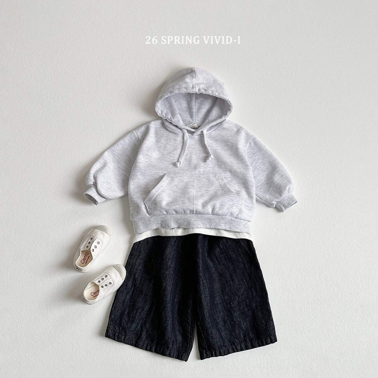 🌸預訂 韓國直送🌸🇰🇷VIVIDI四色袋鼠口袋連帽衛衣八分褲上下套裝