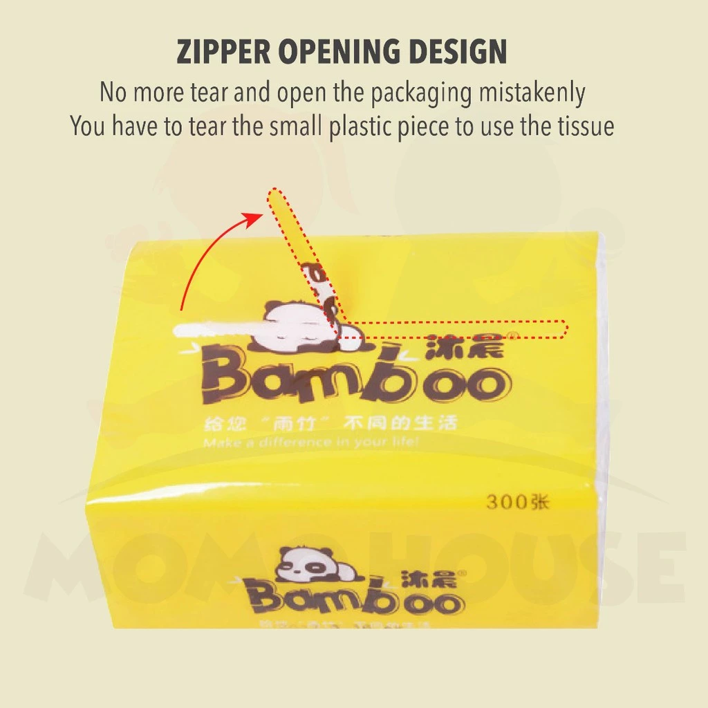 Bamboo Soft Facial Tissue Paper 4 Ply = (300pcs) 20 Packs