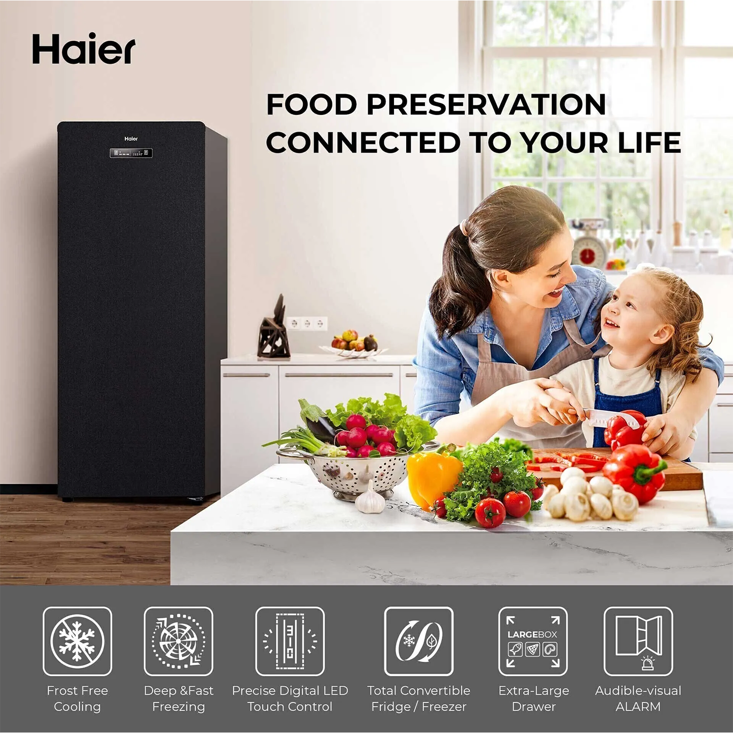 Haier 168L Upright Freezer (HUR-181NE)