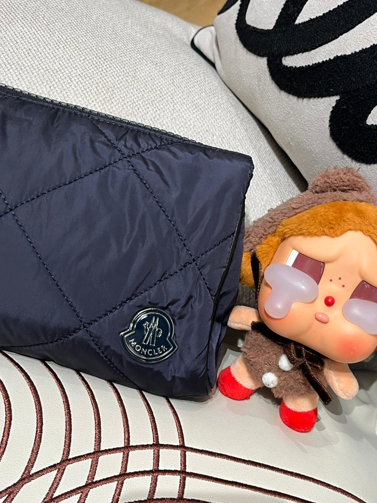 Moncler Navy Nylon Pouch 100%Authentic, 98%New