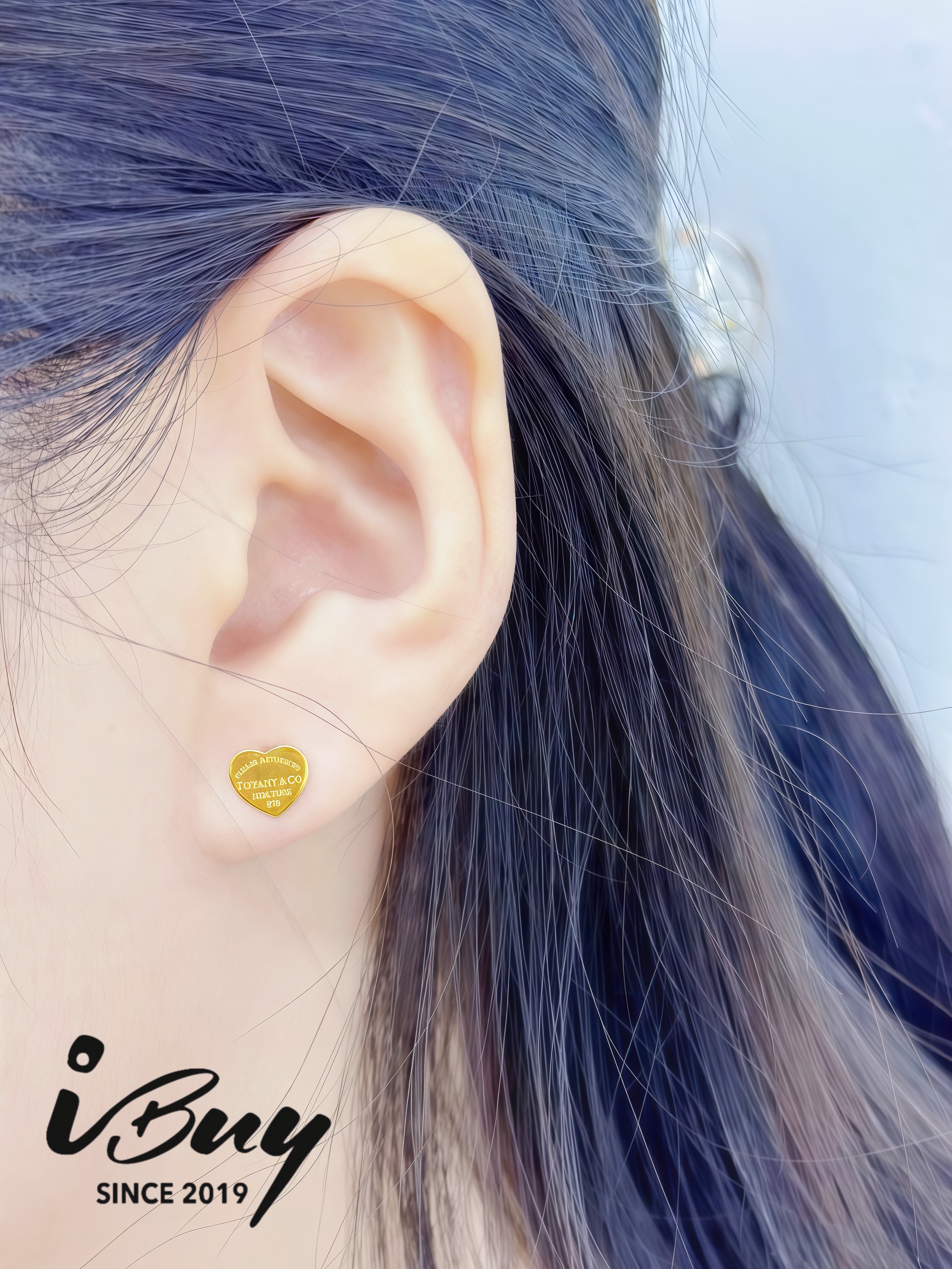 916 GOLD T.CO LOVE EARRING 916 金 蒂芙尼耳钉