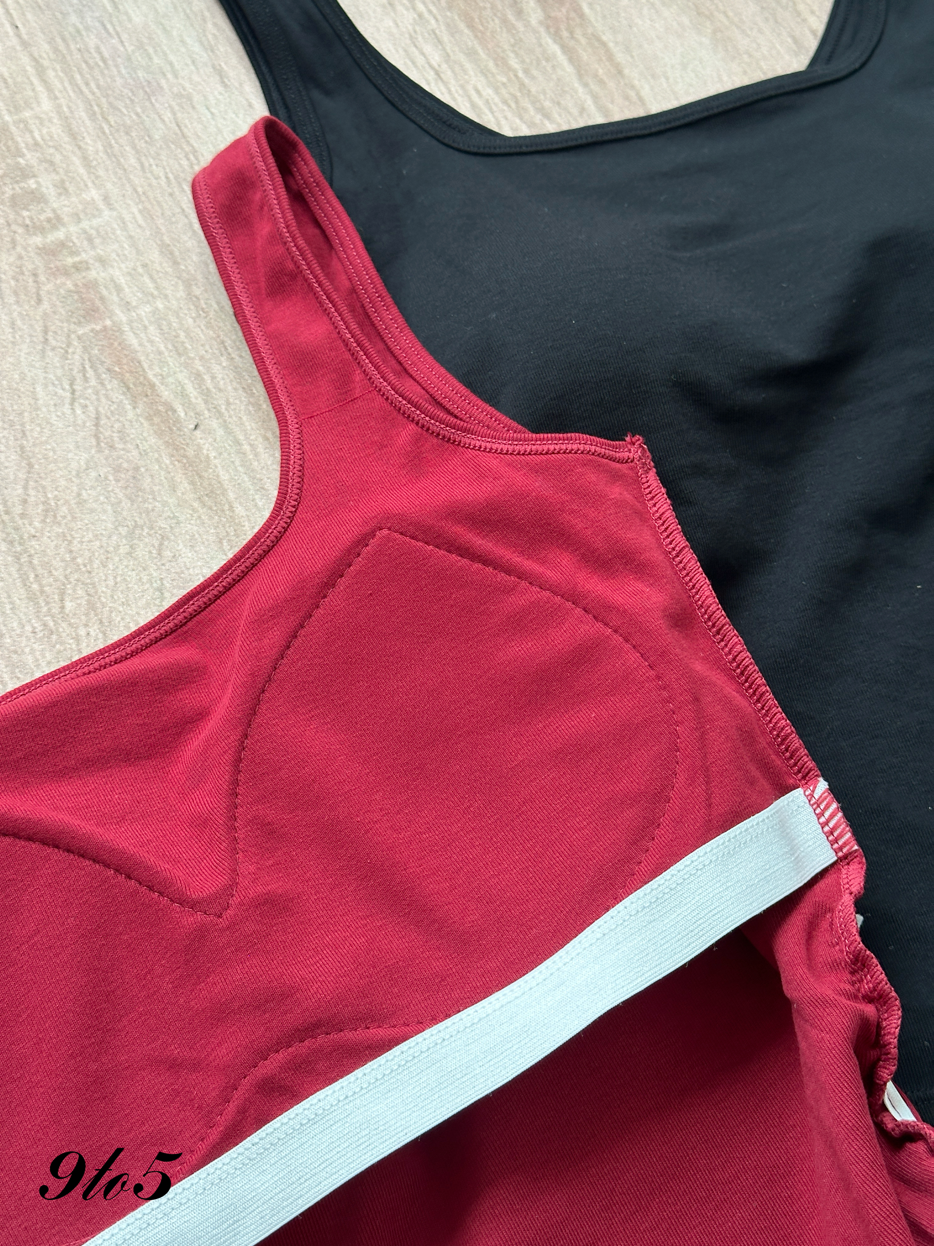 T4347 Square Neck Ruched Camisole - 3 Colors 