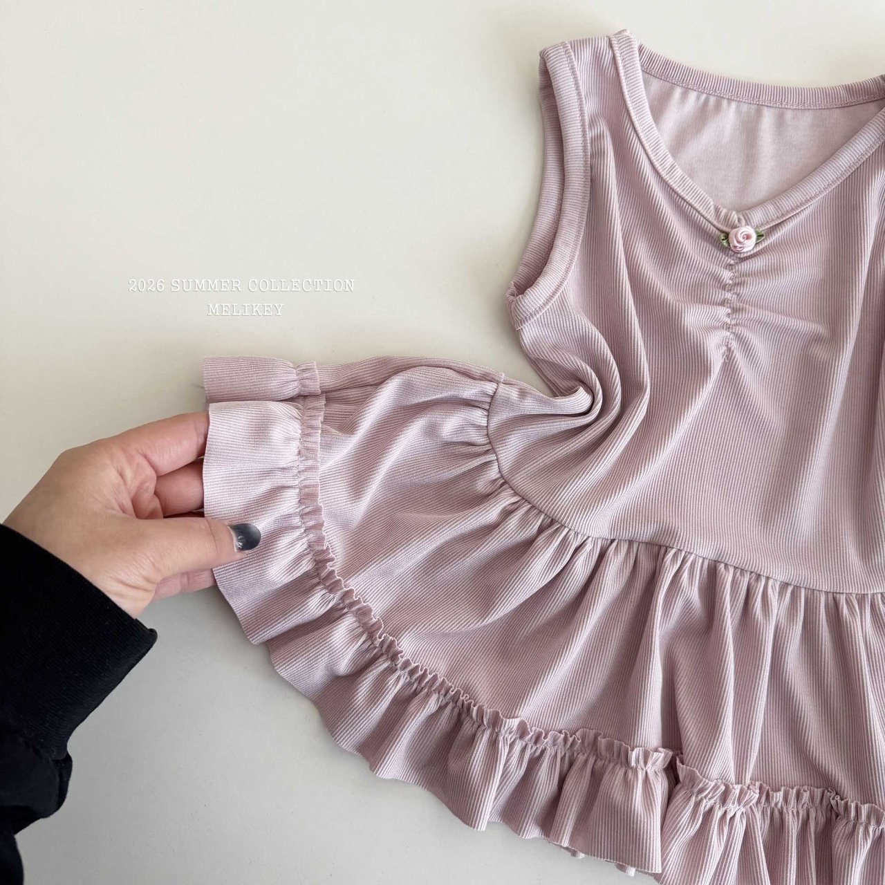 Rose Frill Sleeveless Tee