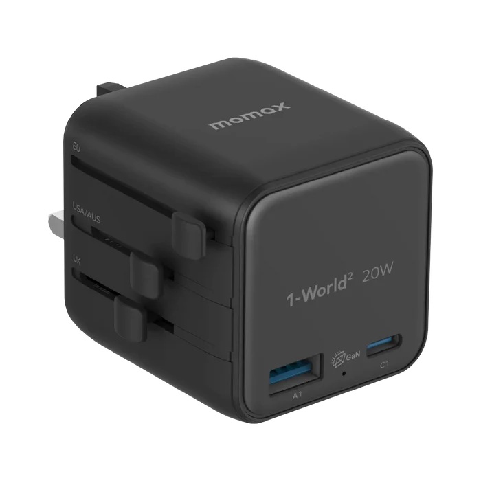 Momax 1-World² 20W 2 接口 USB 旅行充電器
