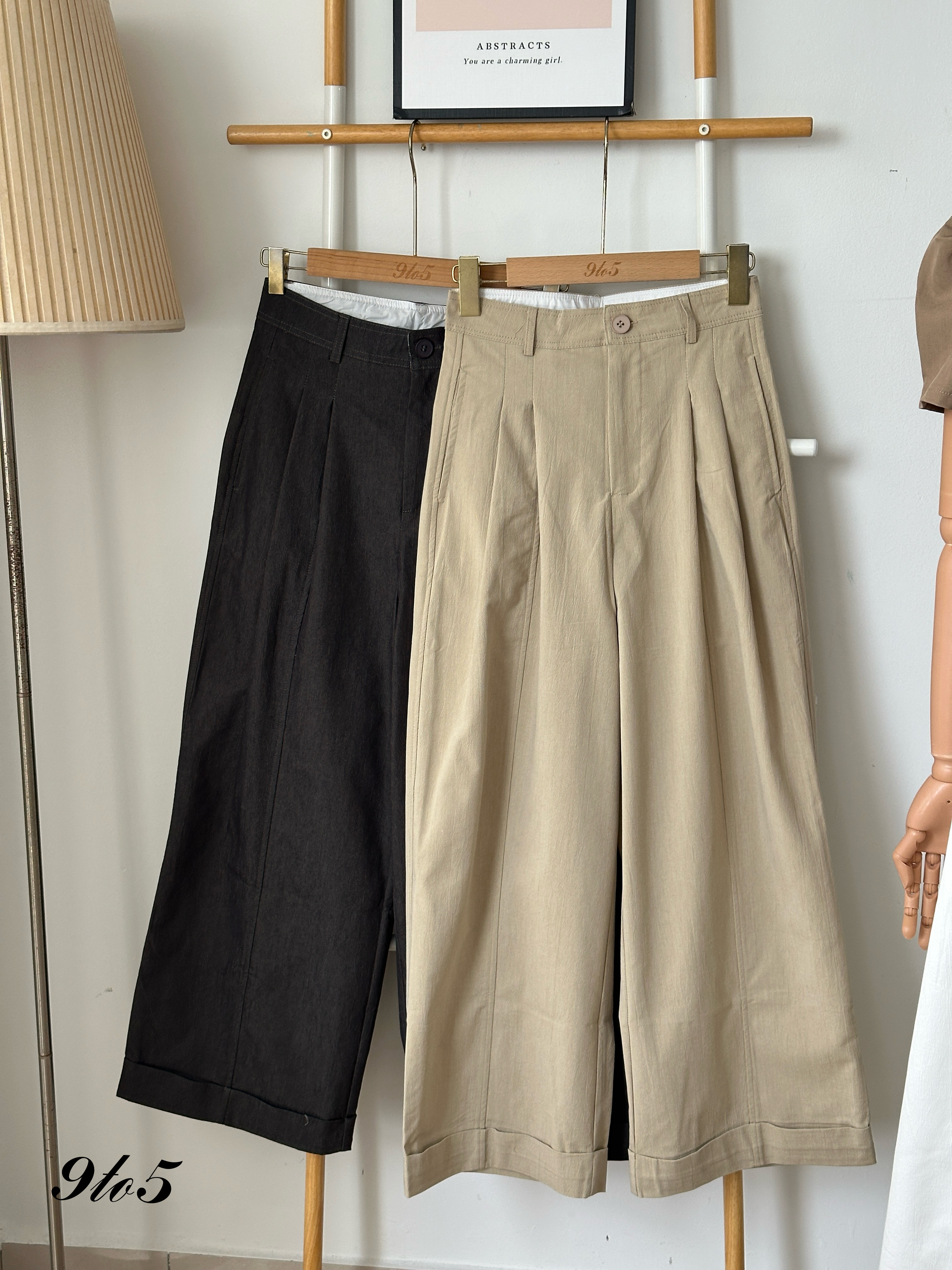S1798 Wide Leg Long Pants - 3 Colors 