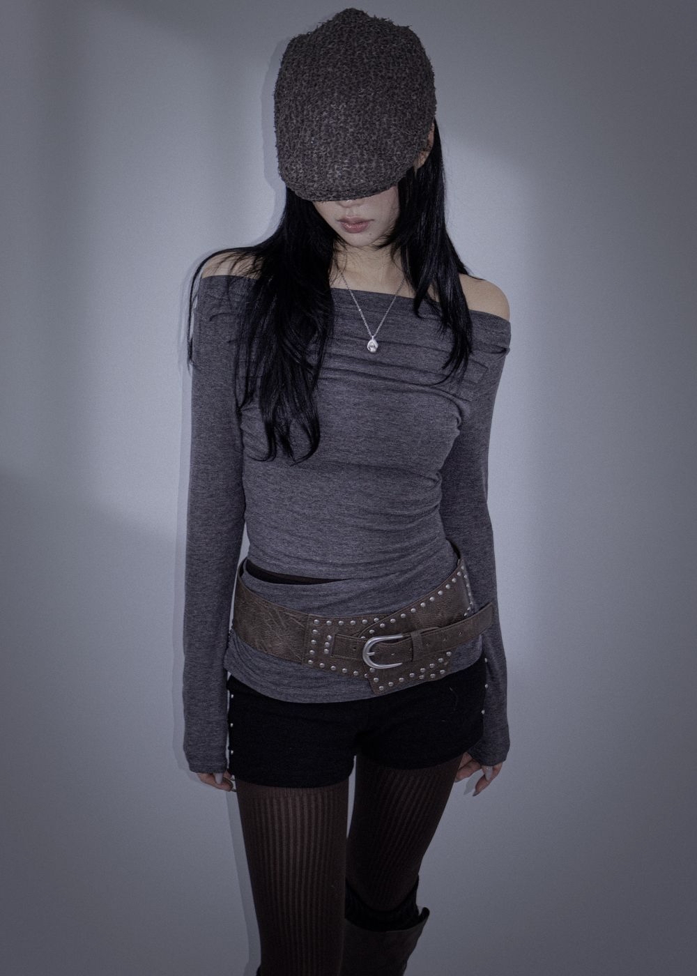 Cutout Off-Shoulder Ruched Top