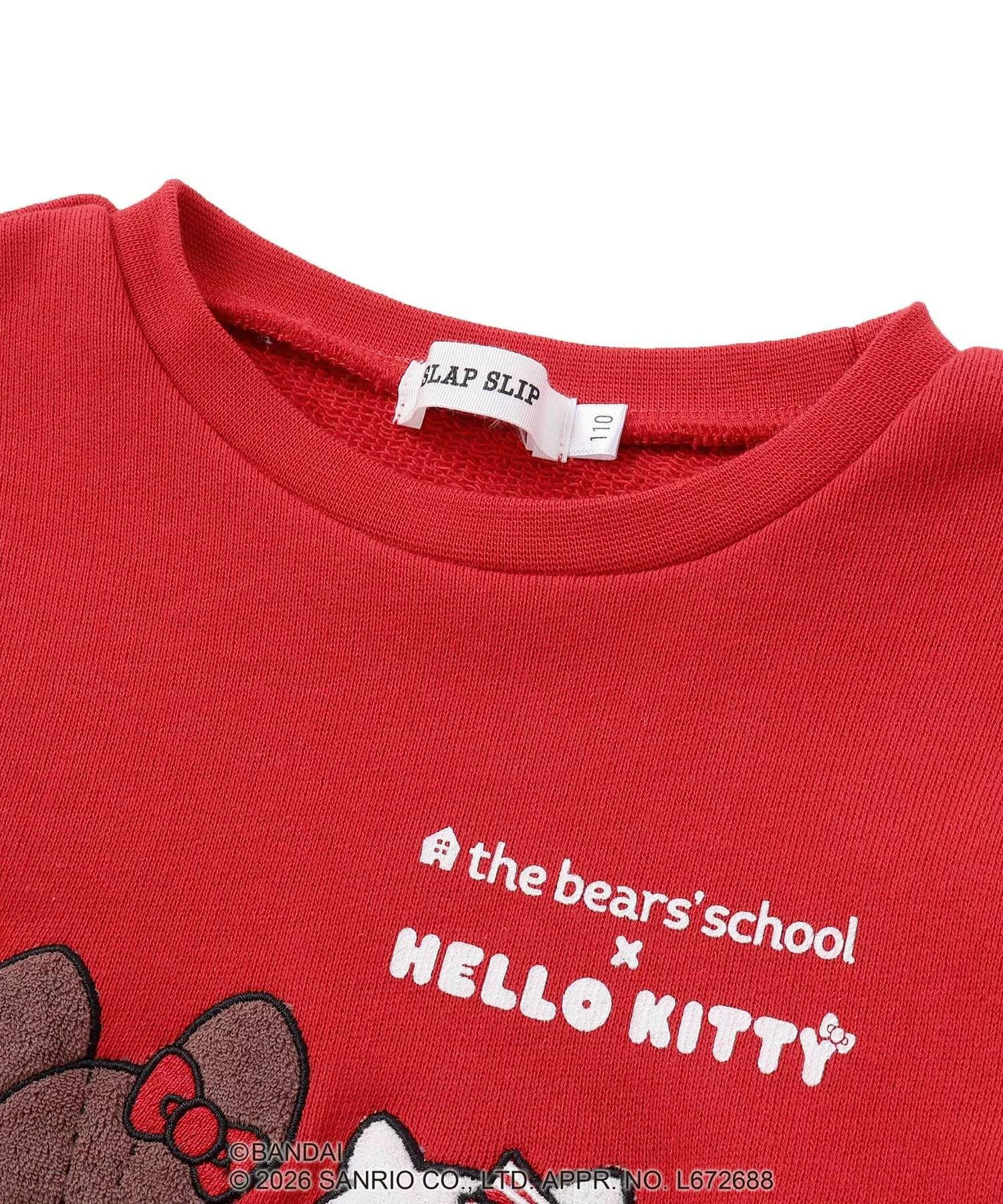 🆕【⭐訂購⭐】🌀 🇯🇵 日本直送 #Kitty x #theBearsSchool 絨毛貼布 格紋荷葉邊 抓絨衛衣［2款選］🌀 [ELJA-0031][261103]