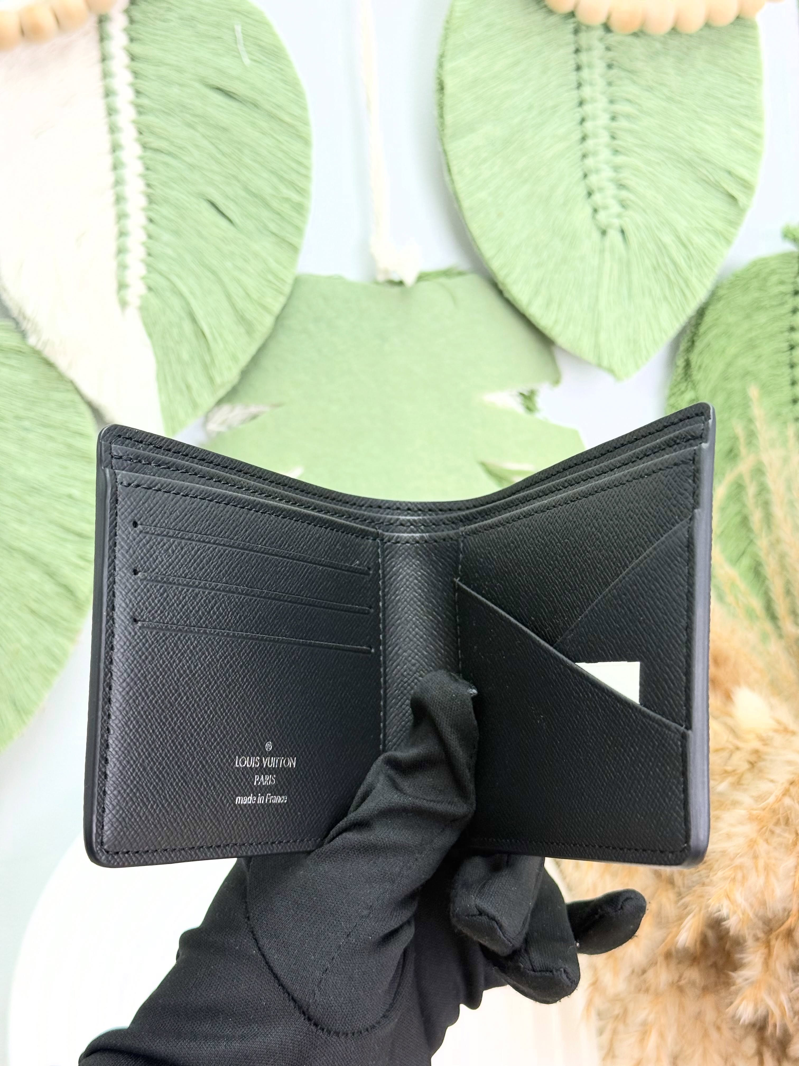 Lv💥全新✨ wallet 黑色老花 晶片款 有塵袋 有盒🖤