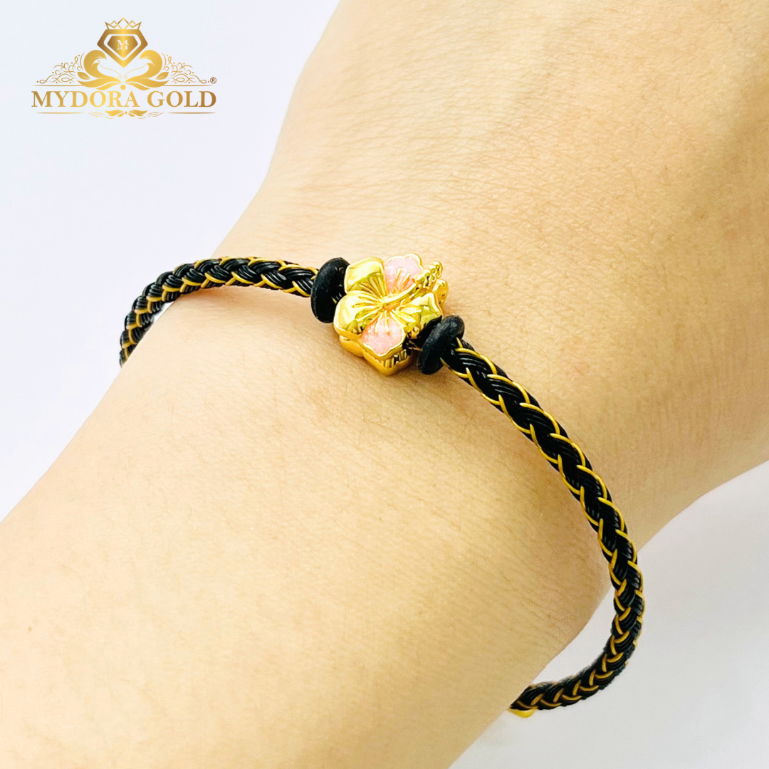 MYDORA Bunga Raya Bundle Set | 916 Gold Bead + Adjustable Bracelet