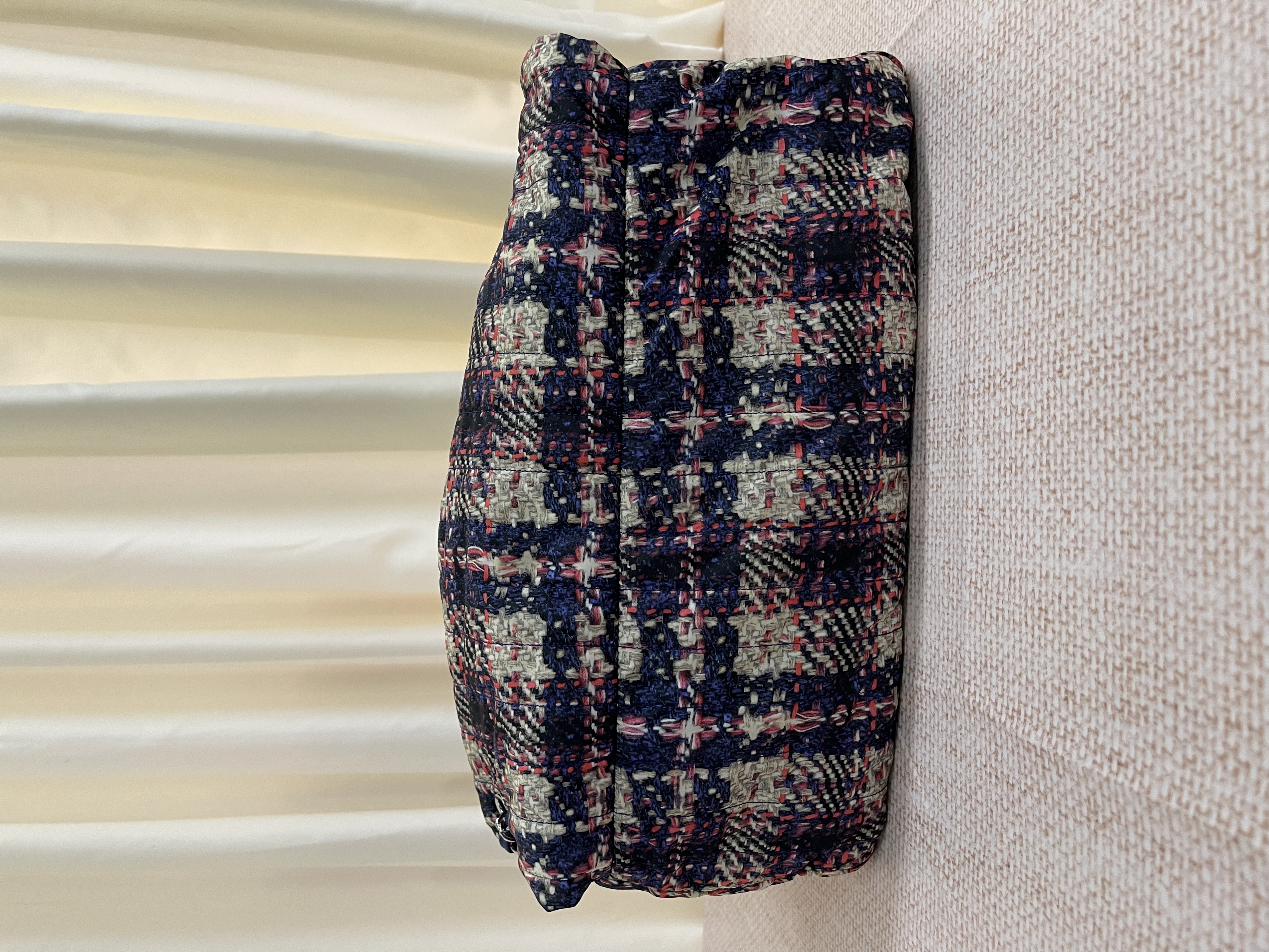 Pre-owned Chanel Nylon Tweed Print Bag / 26NY113