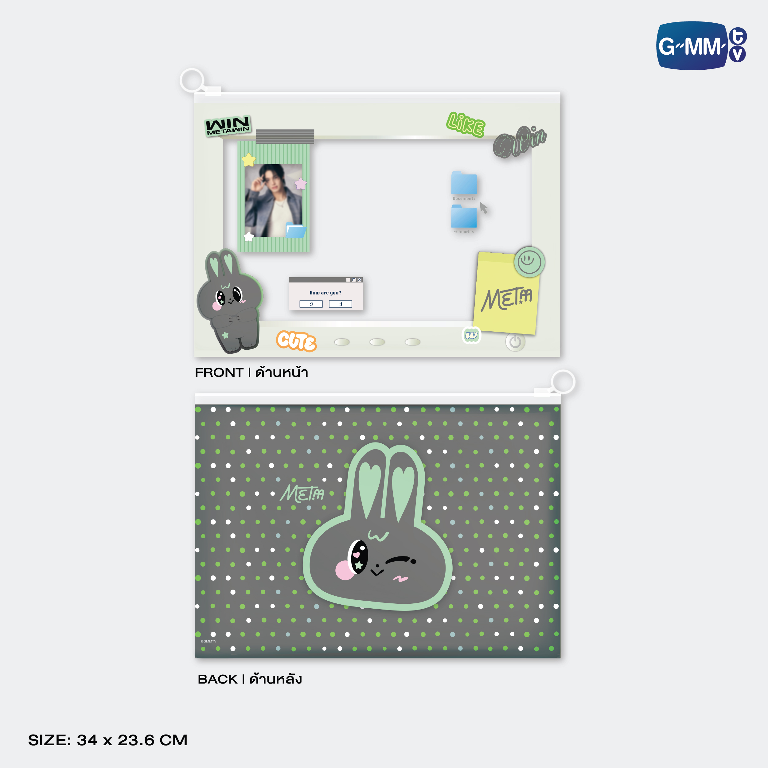 METAA CHARACTER POCKET ZIP FOLDER
