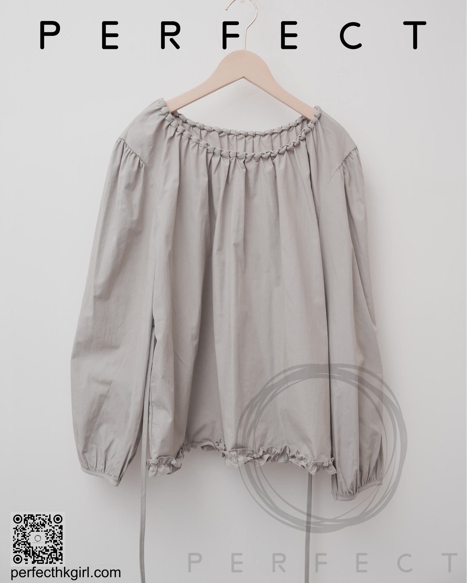 T0001_麻花領優雅上衣（氣質灰）