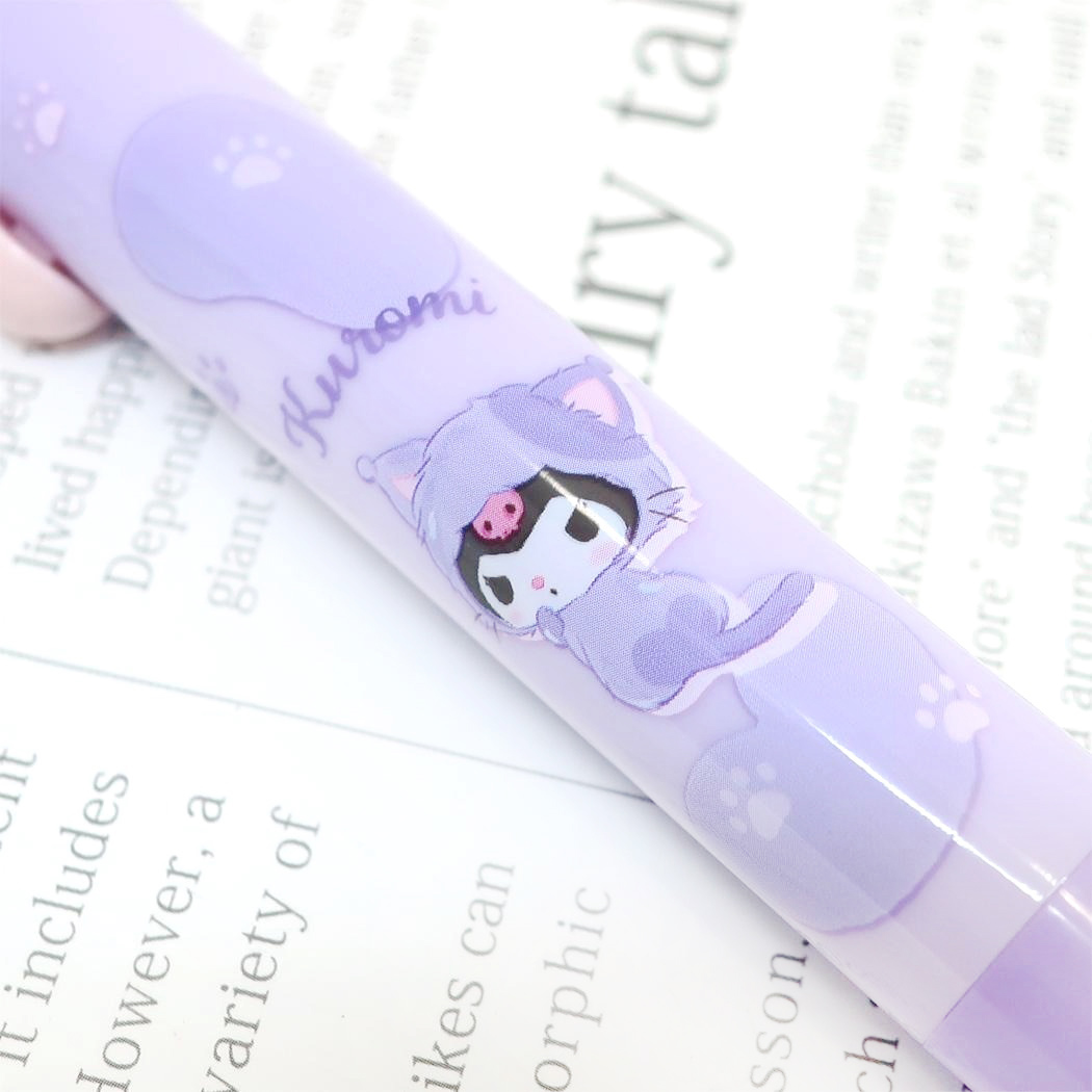 現貨｜Sanrio Kuromi 貓貓肉球 日版 黑色原子筆 按掣貓爪會郁動 (24519101)