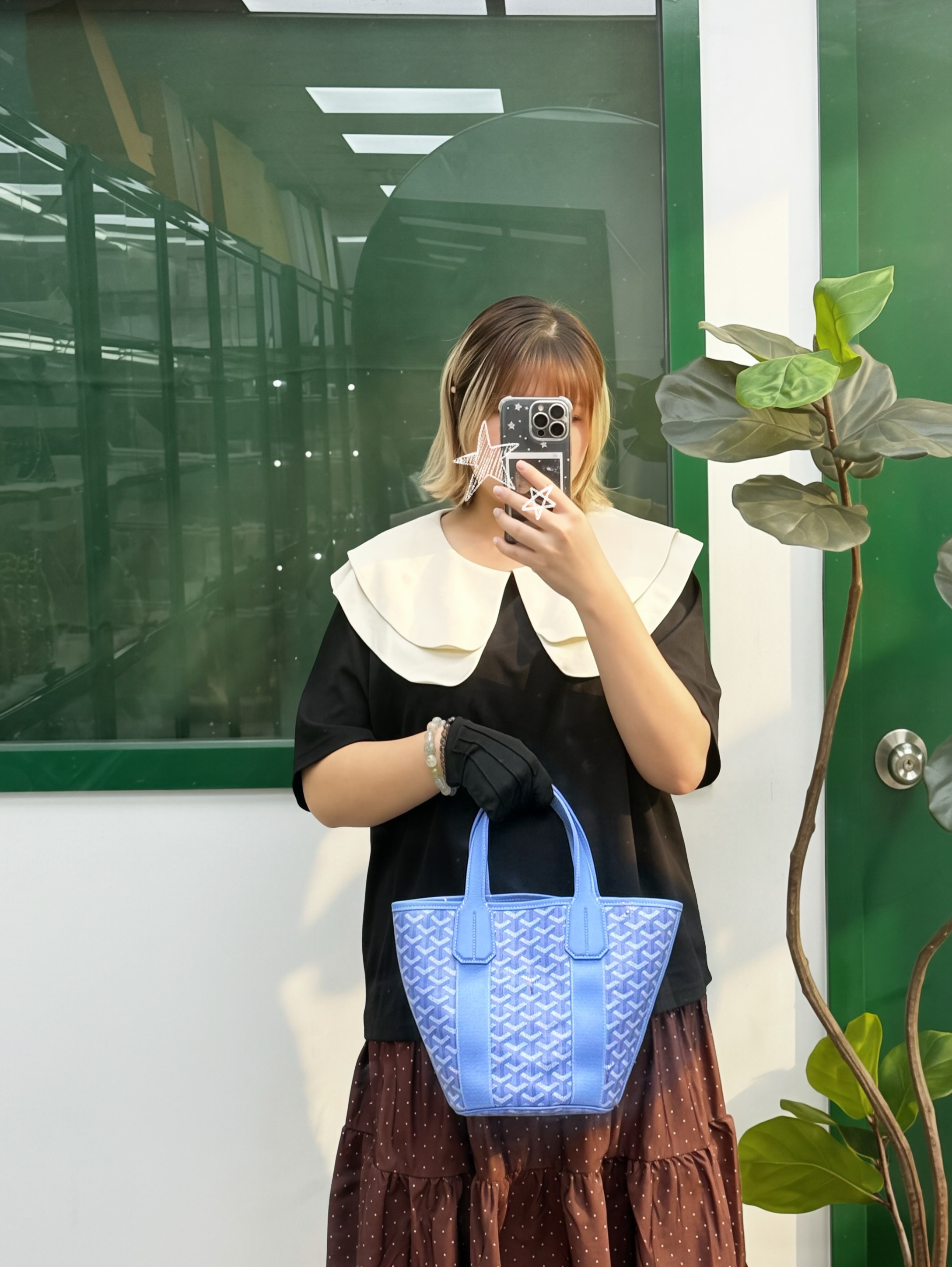 Goyard 👜 PRE OWNED 🛍️💙🌺2025限量 鳶尾花紫色 BELHARRA 🩵🪻有塵袋有肩帶 