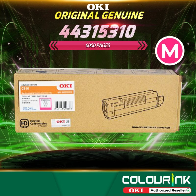💢CLEAR STOCK 💢OKI Original Genuine Magenta Toner Cartridge 6K (44315310) C610