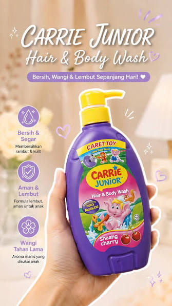 Carrie Junior Hair & Body Wash - 700ml  - C. CHERRY