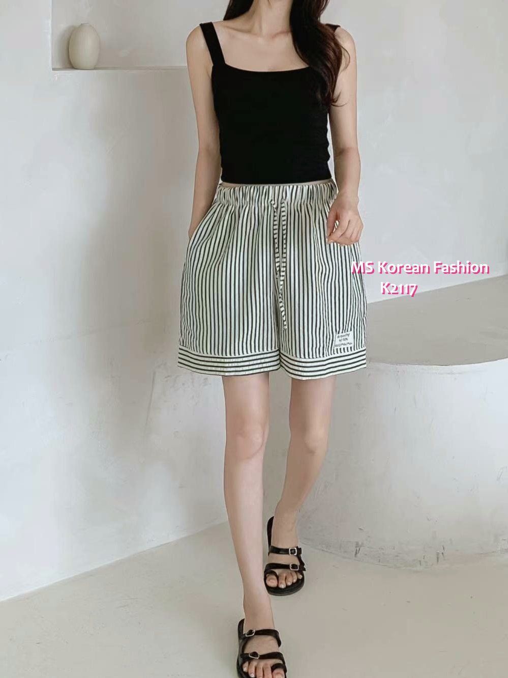 K2117 韓國🇰🇷條紋短褲仔