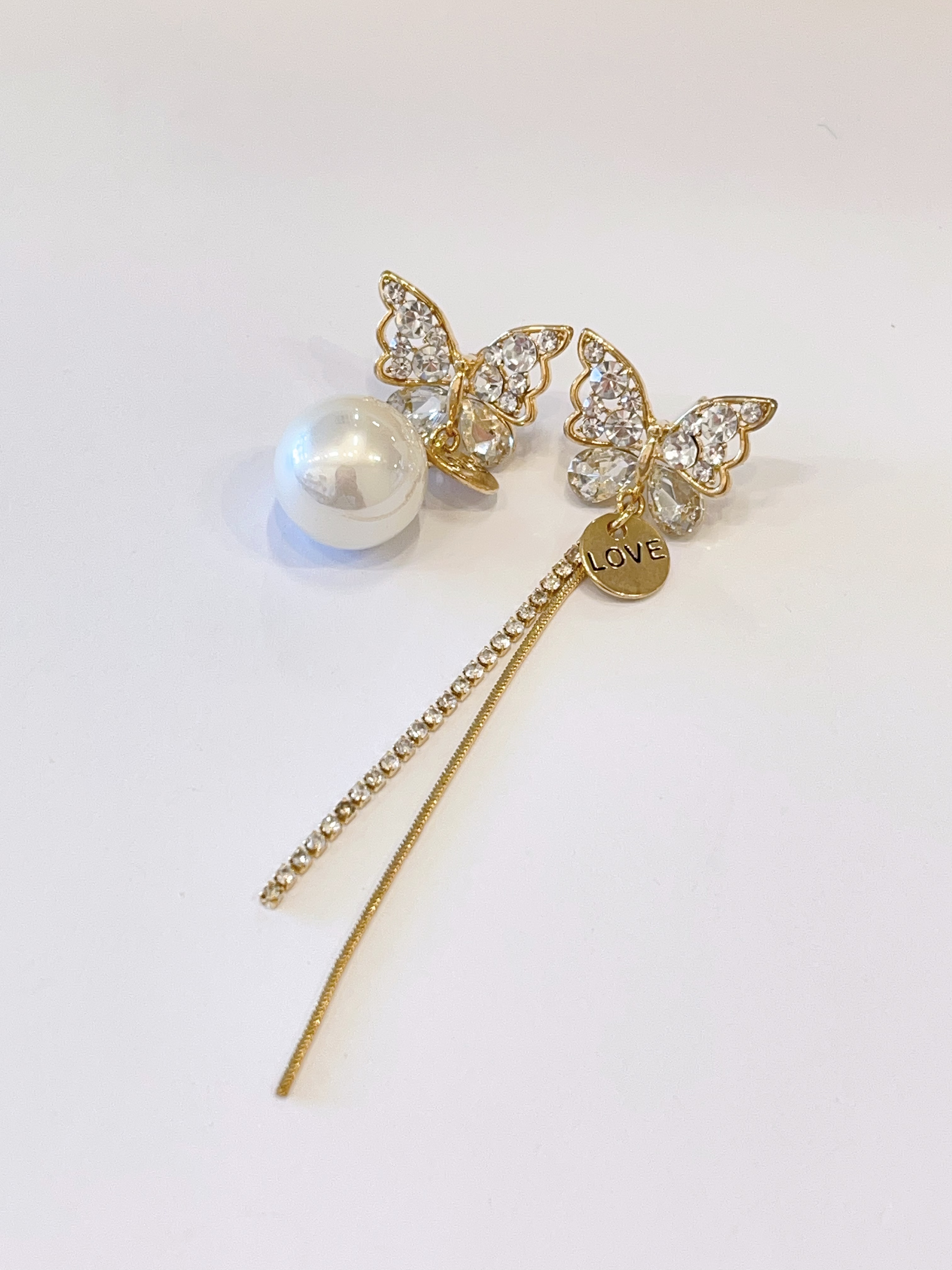 优美不规则蝴蝶流苏耳环